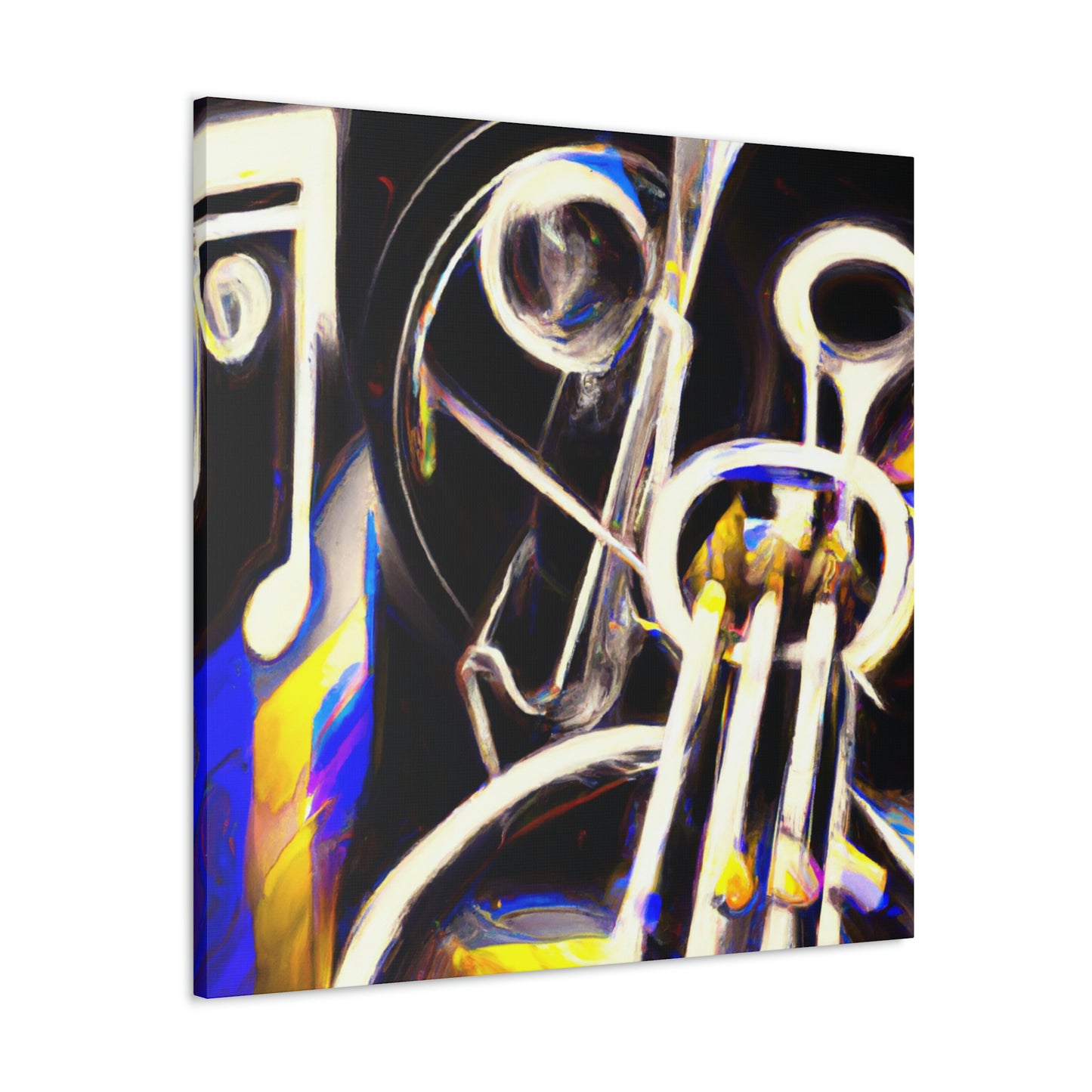 Trombone Abstract Expressionism - Canvas