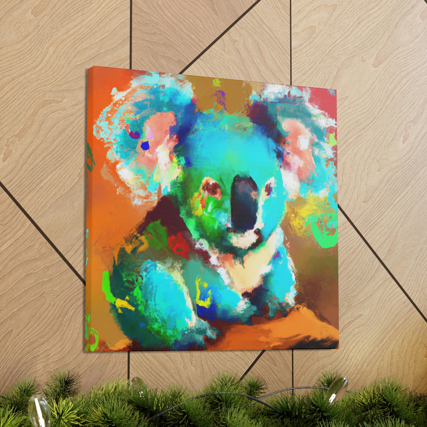 Koala in Azure Sky - Canvas