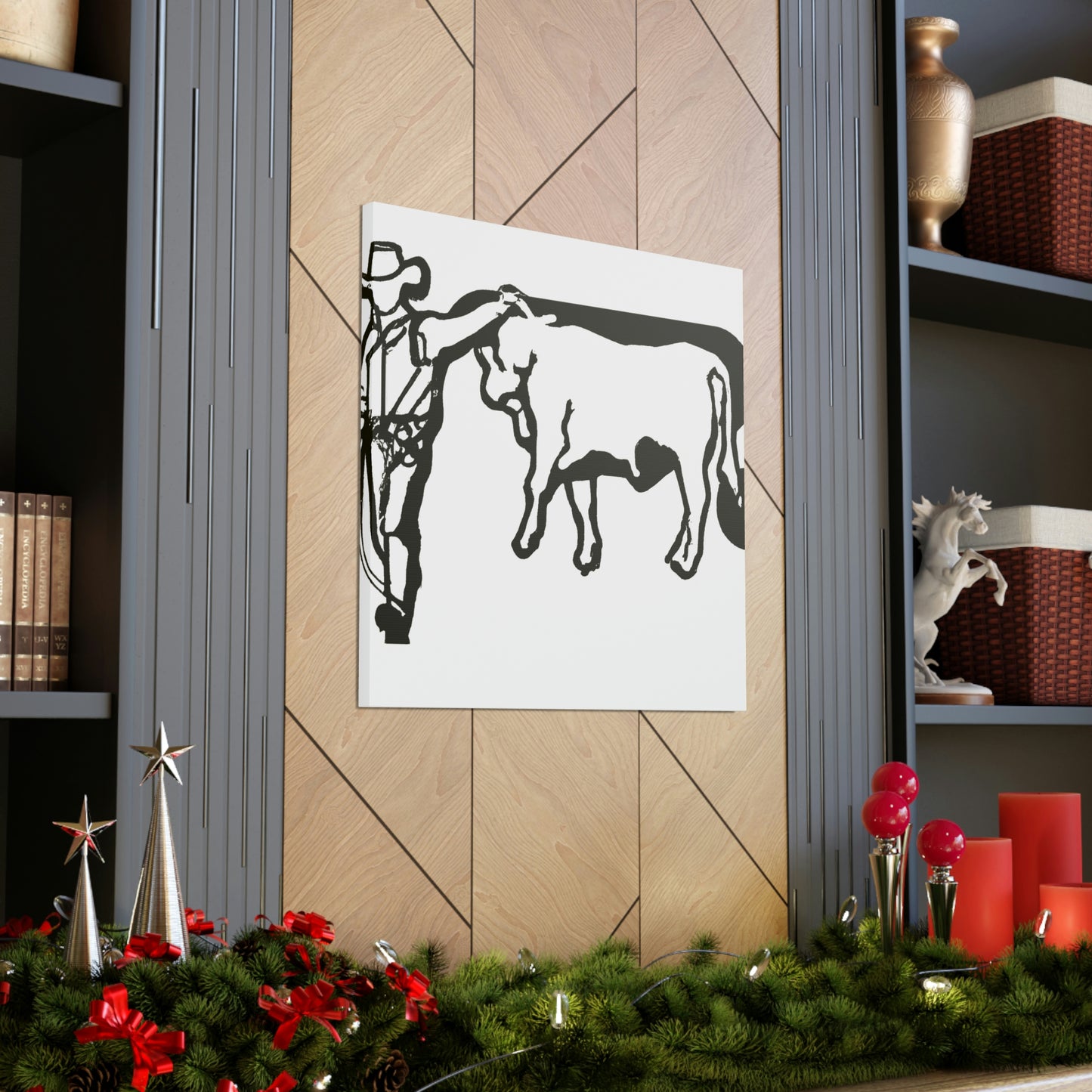 Branding Cattle Abstract - Canvas