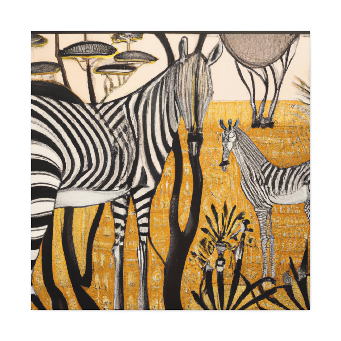 "Striped Zebra Symphony" - Canvas