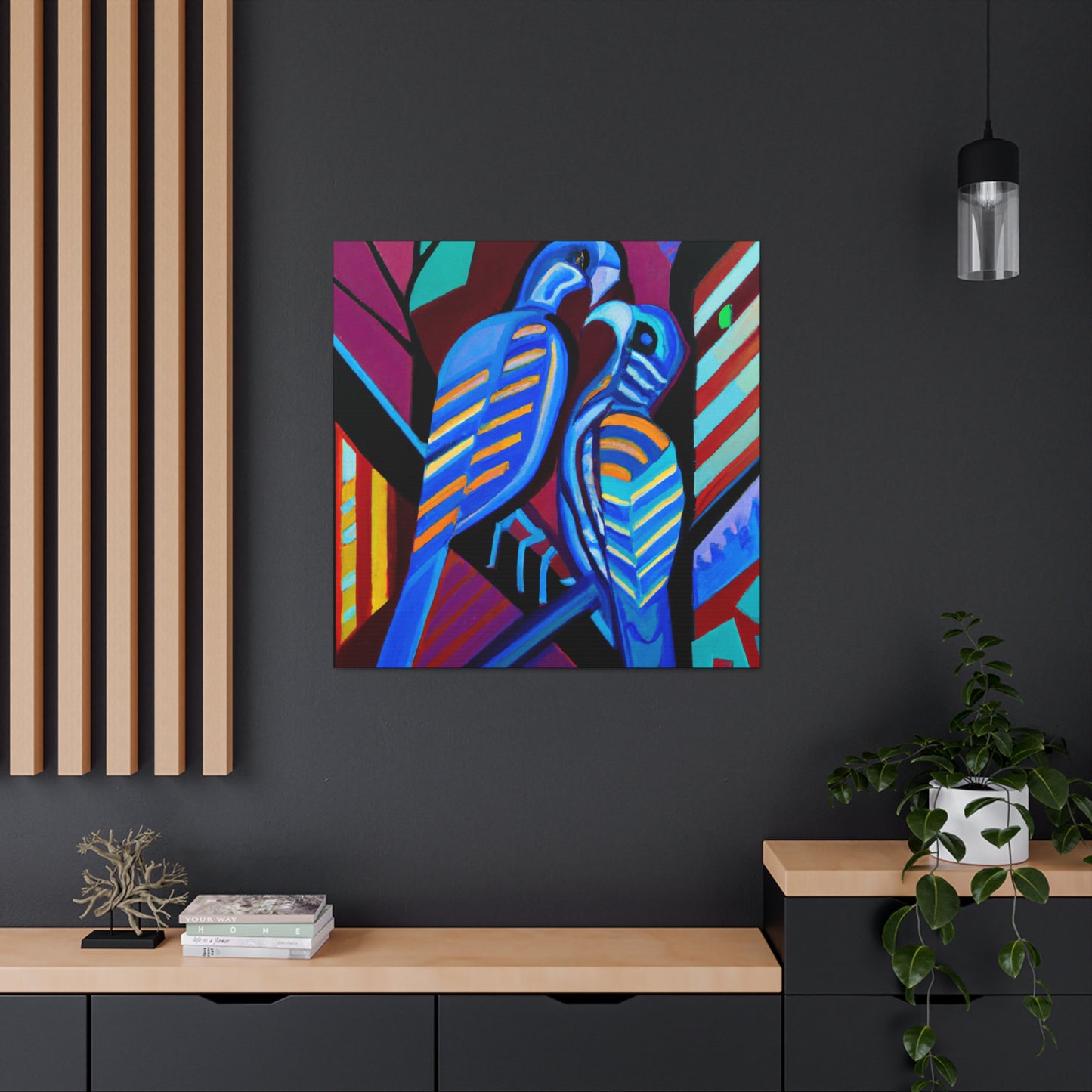 Loving Birds Flourish - Canvas