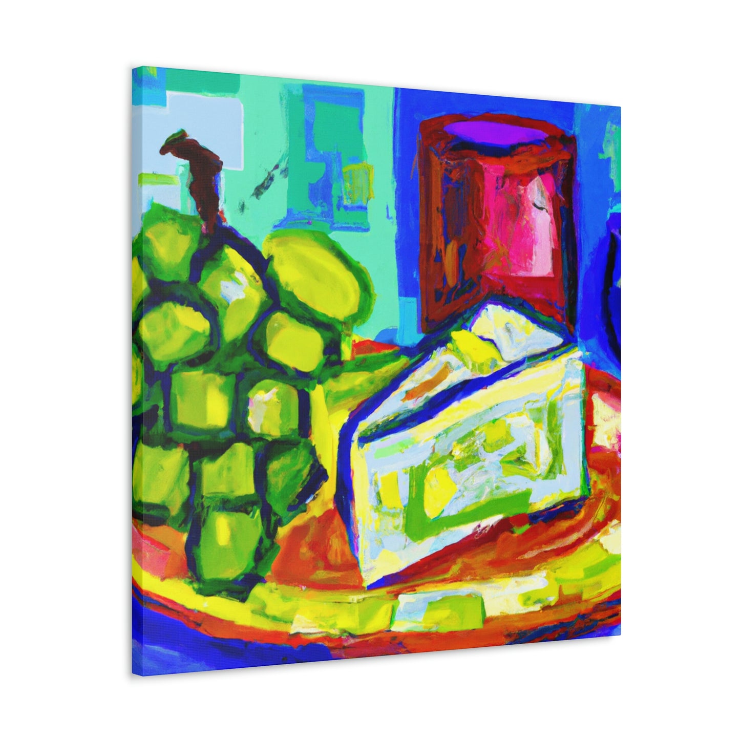 Cheese and Grapes Fauvism - Canvas