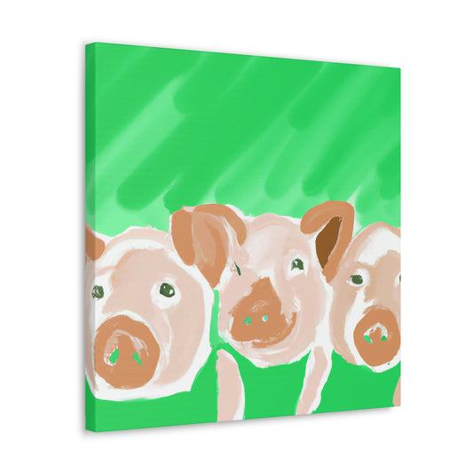 Pigs in Monochrome - Canvas