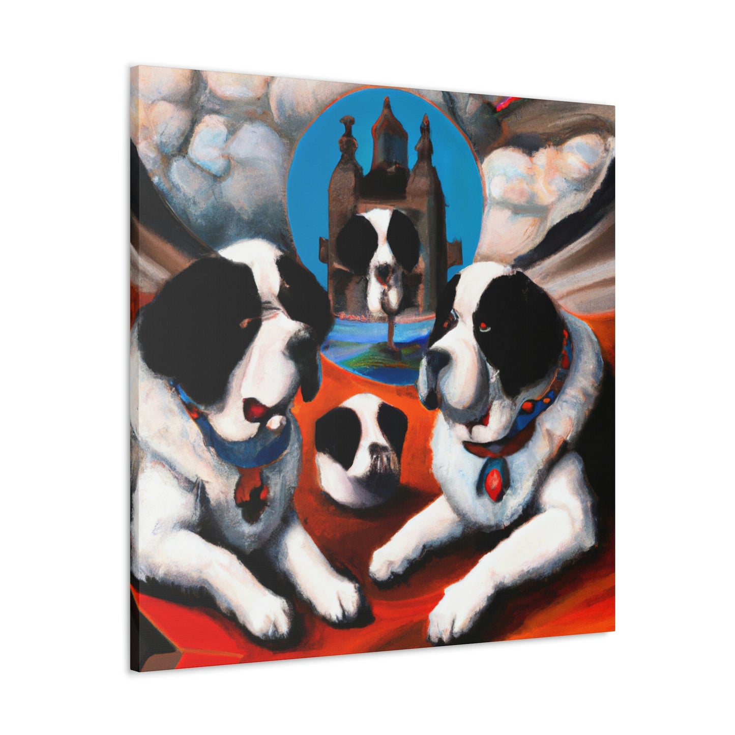 "Saint Bernard's Art Deco" - Canvas