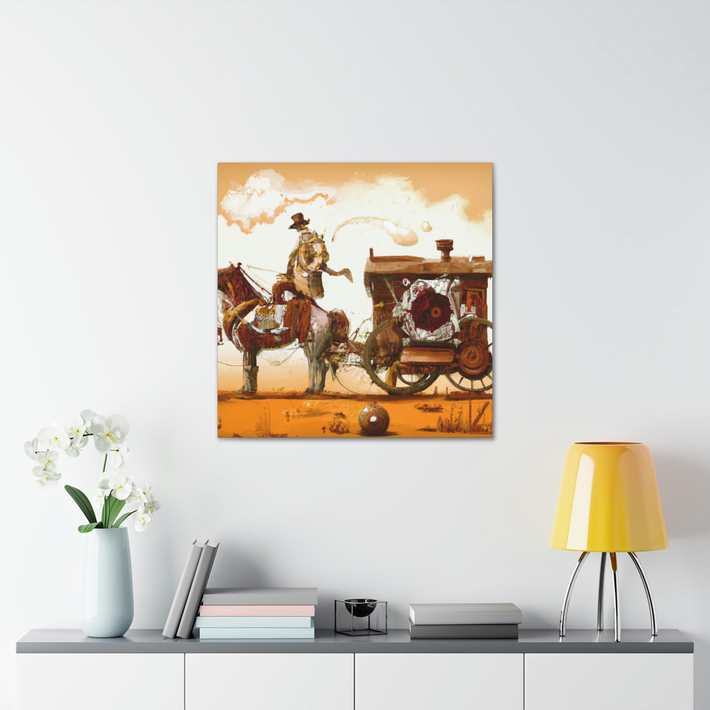 "Stagecoach Steam Adrift" - Canvas