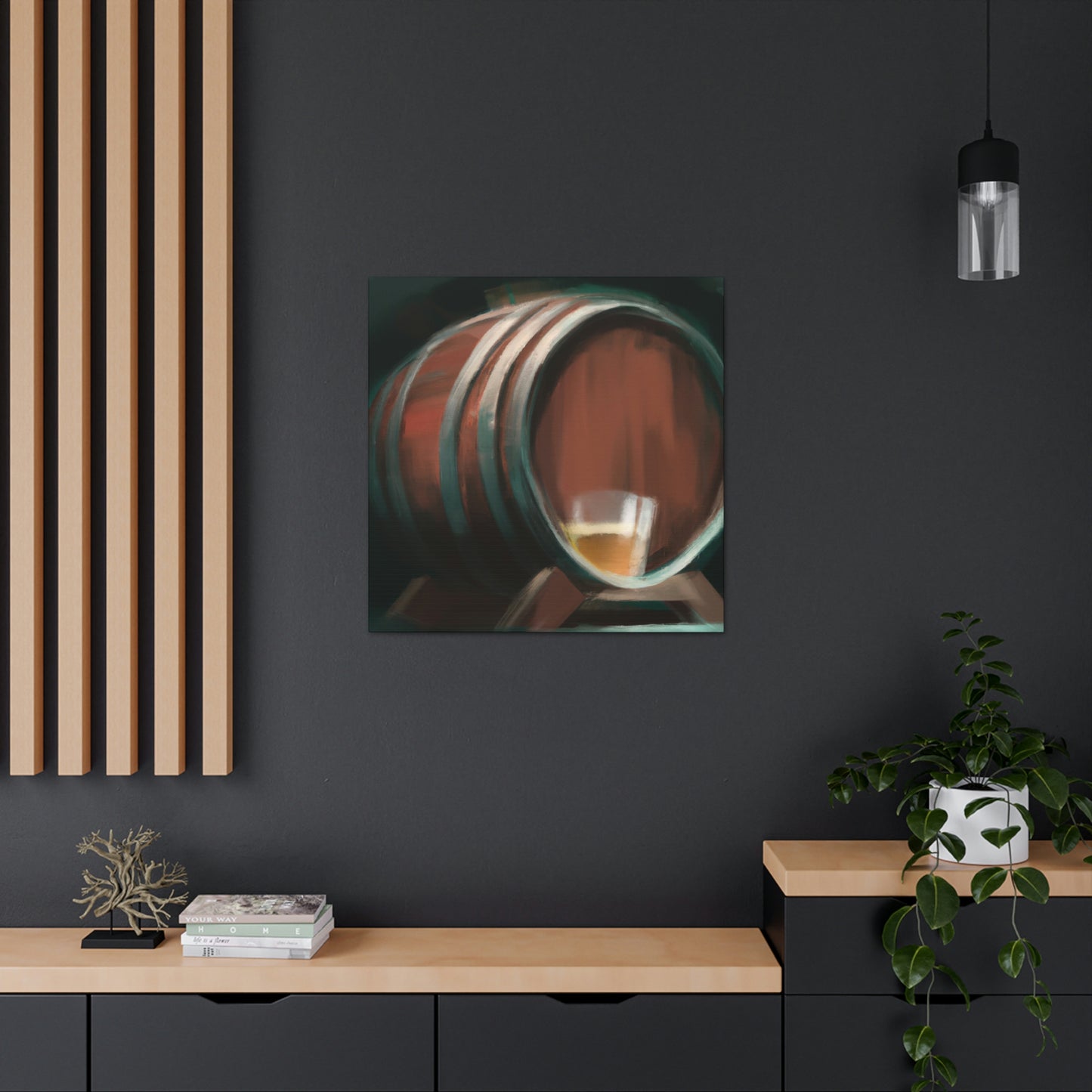 Whiskey in Oak Barrel - Canvas