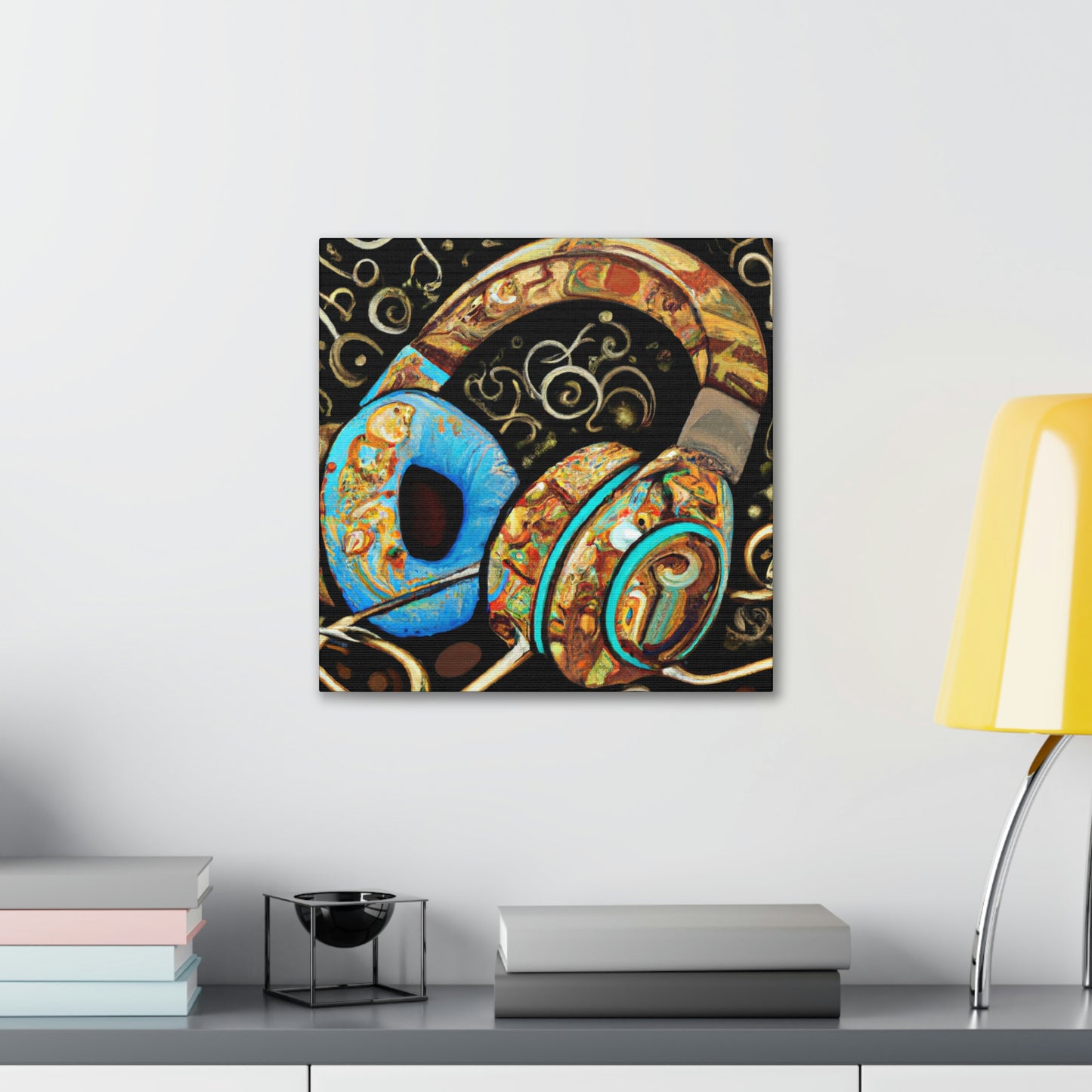 Headphones in Abstraction - Canvas