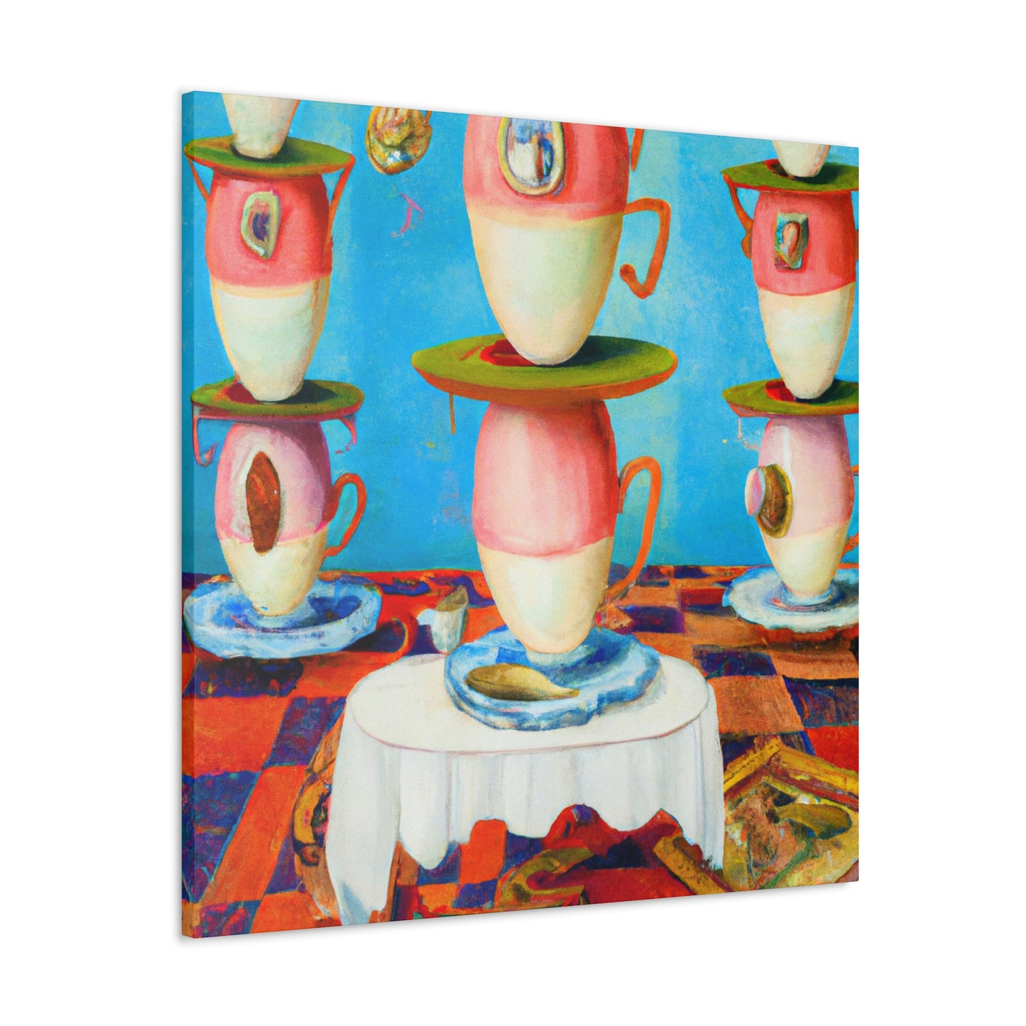 "Tea Cups in Dreamland" - Canvas