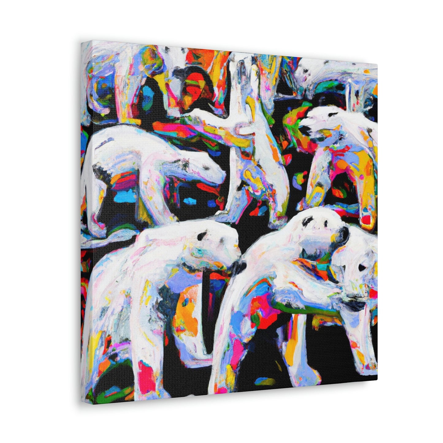 Polar Bears Snowdrifts - Canvas