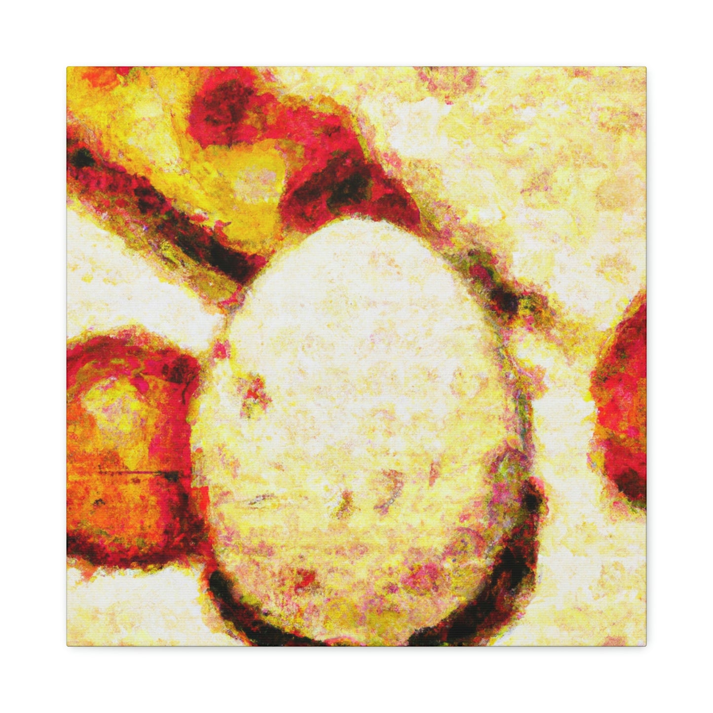 Eggs in Pointillism - Canvas