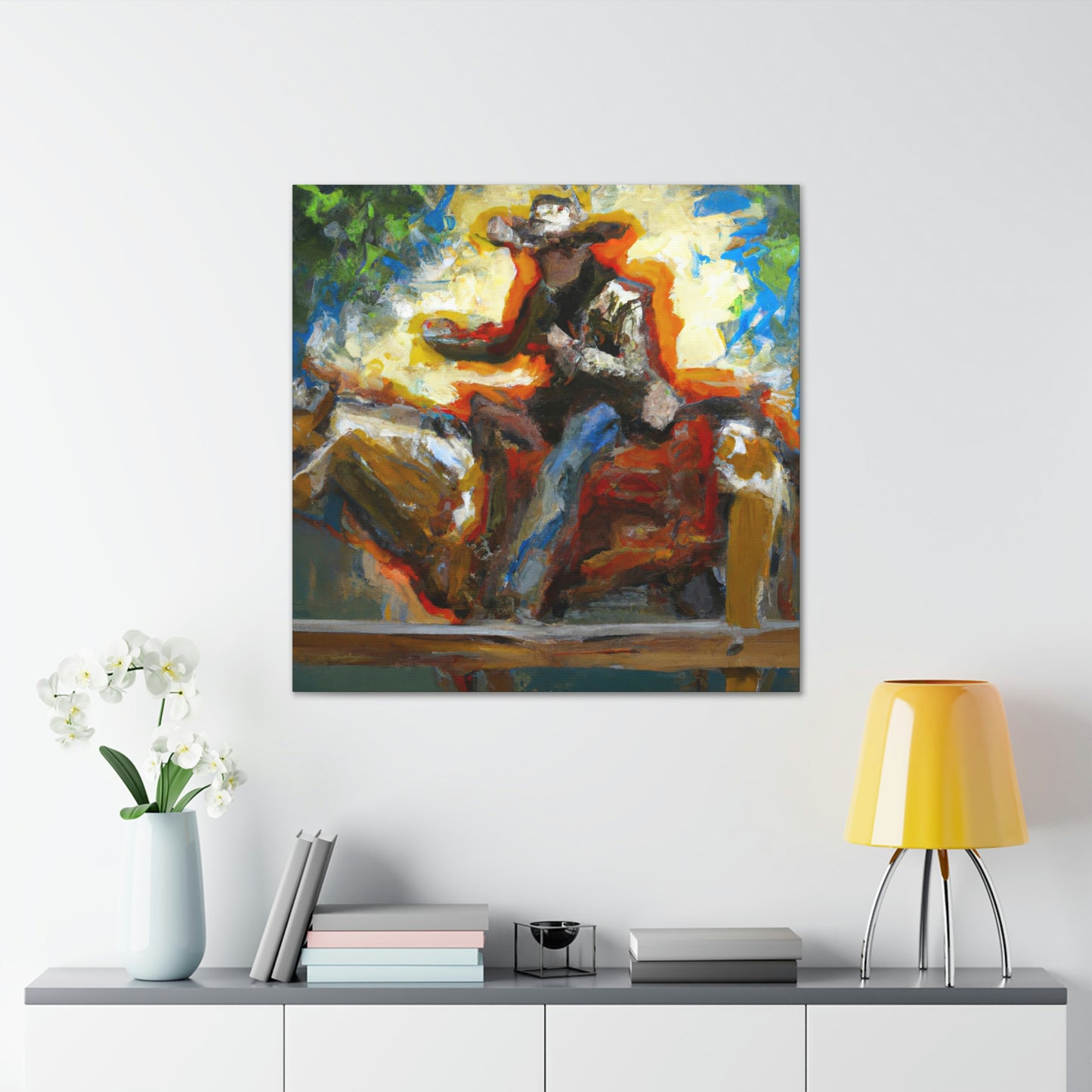 "Cowboy at Resting Point" - Canvas