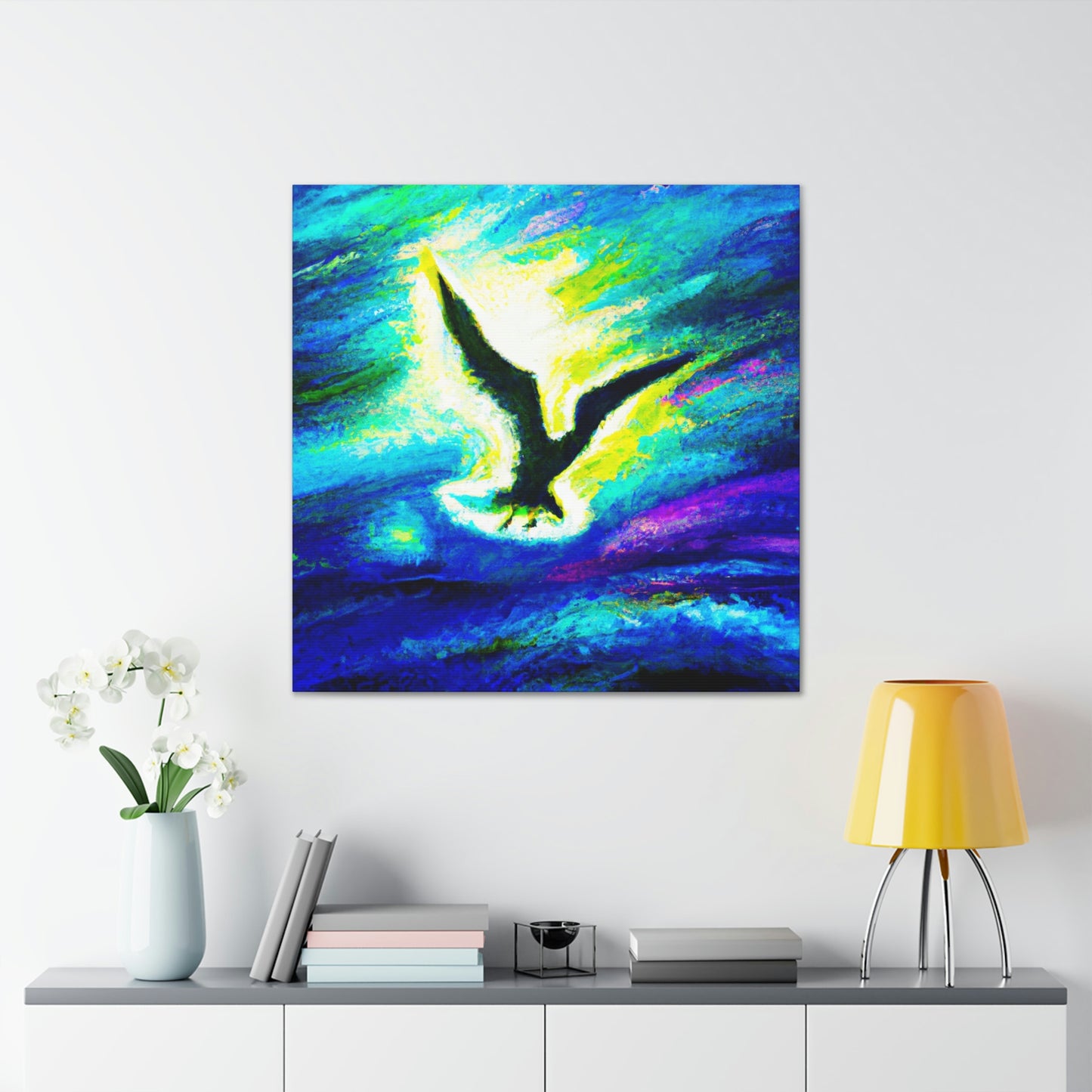 Seagull in Flight - Canvas