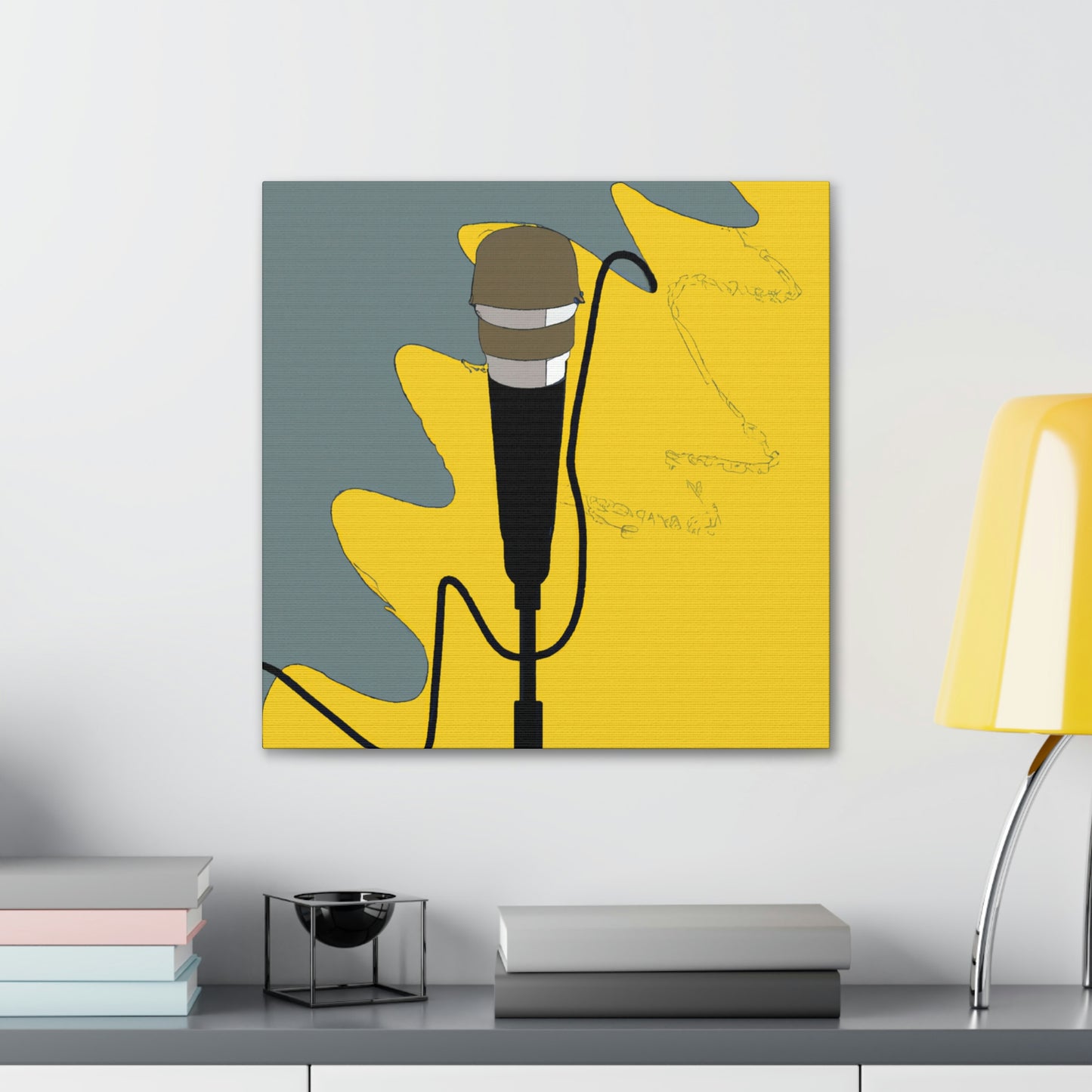 "Microphone Minimalism". - Canvas