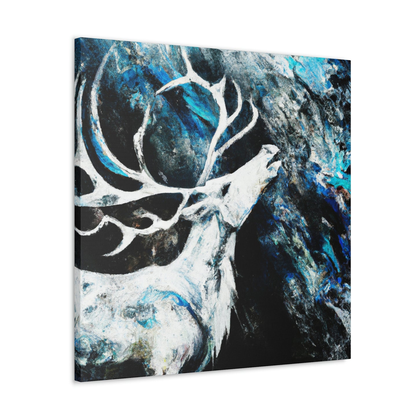 "Reindeer Abstract Expression" - Canvas