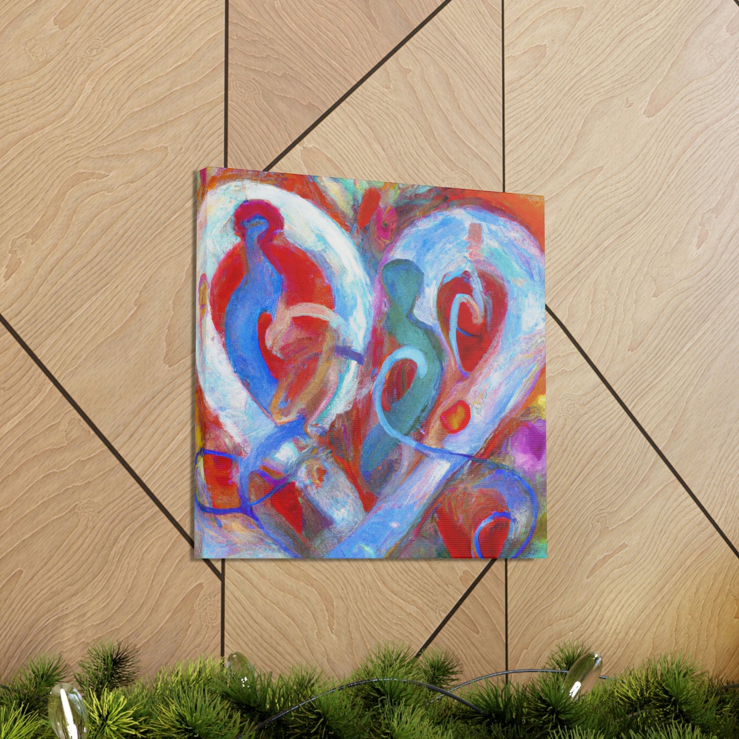 Twined Love Hearts - Canvas