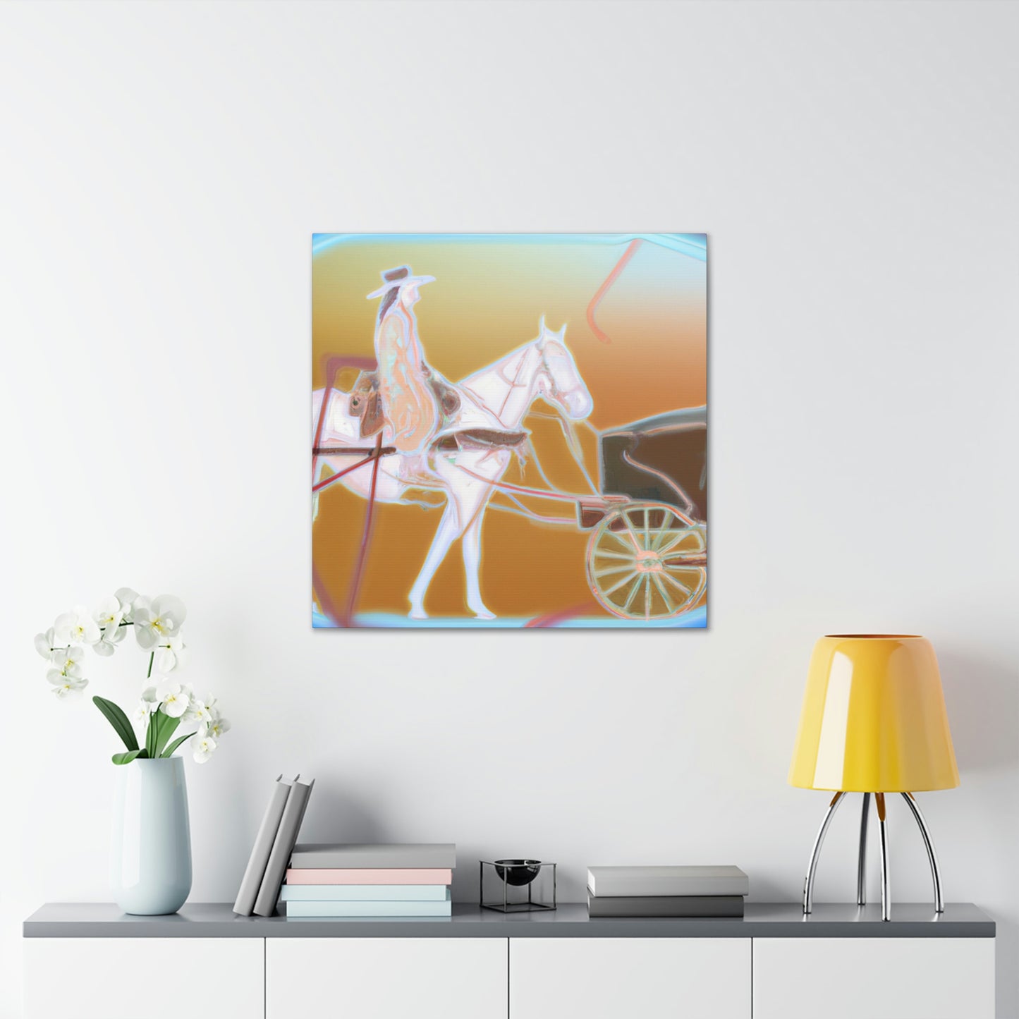 Stagecoach in Moonlight - Canvas