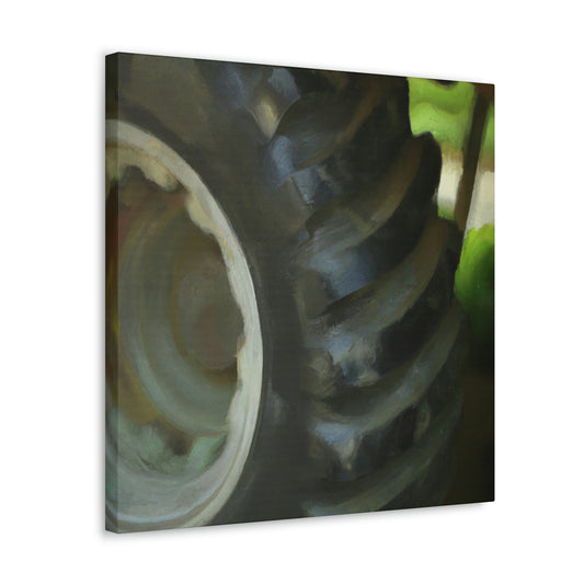 "Tractor Tire Reflection" - Canvas