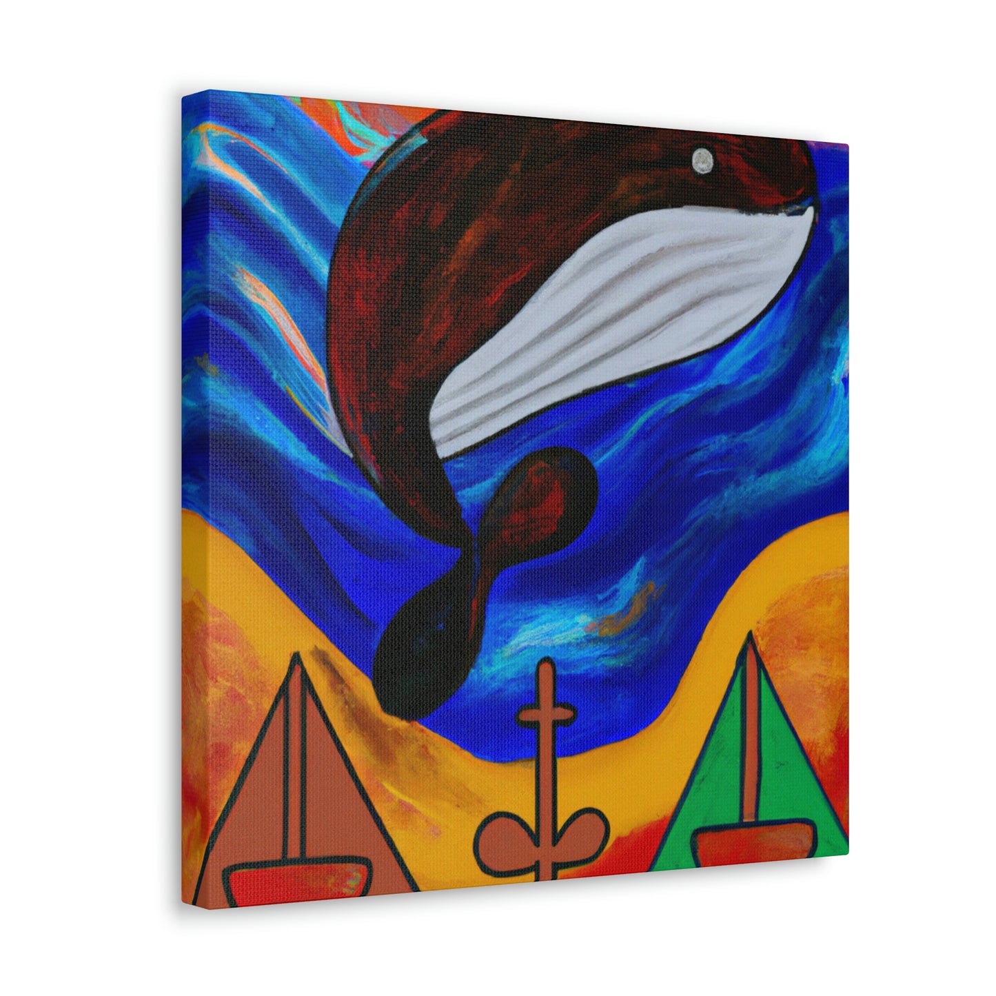 Whales in Blue Skies - Canvas