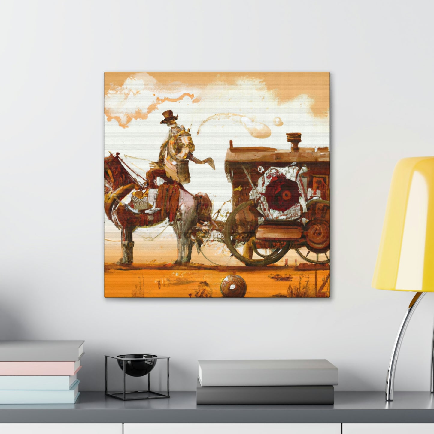 "Stagecoach Steam Adrift" - Canvas