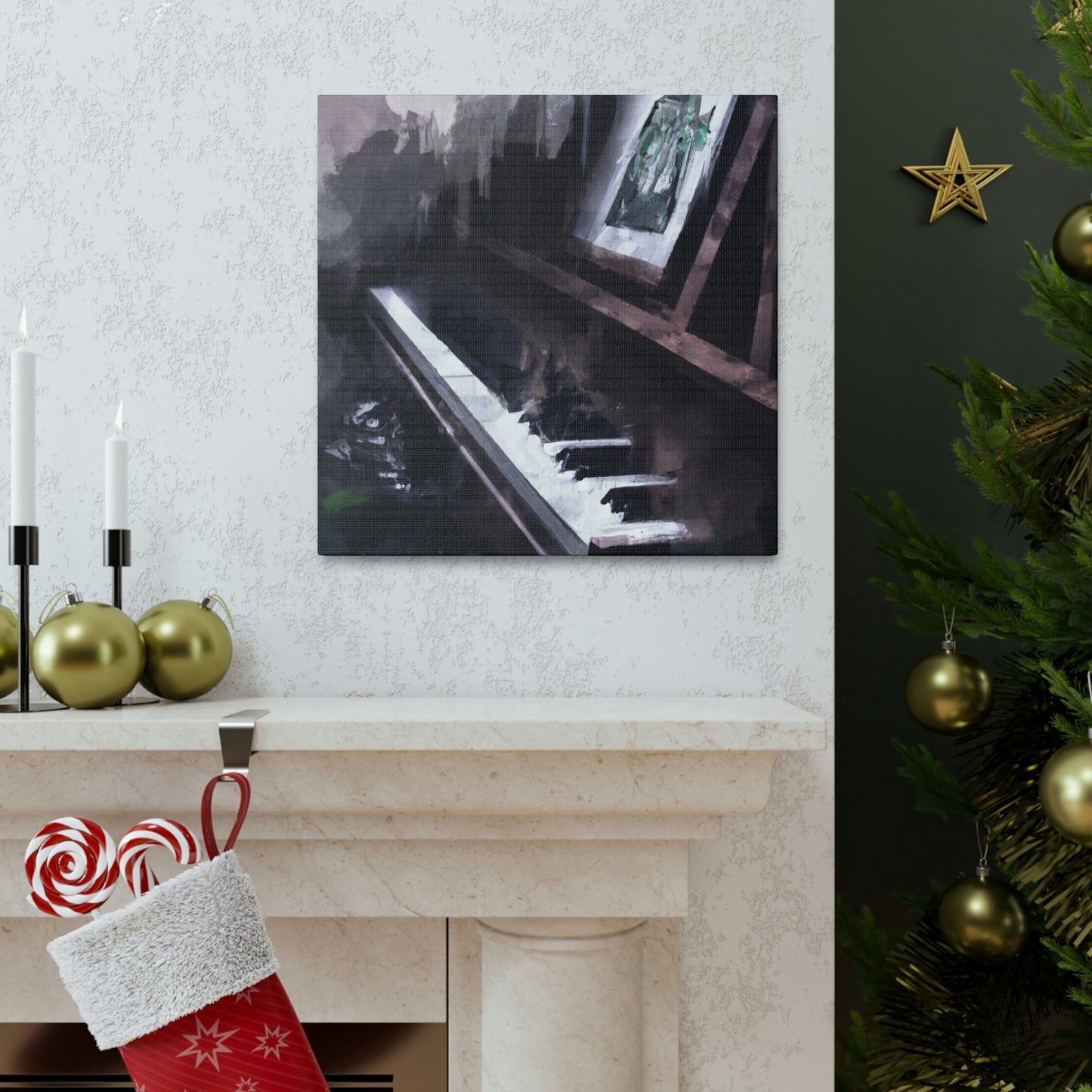 Piano in Reflection - Canvas