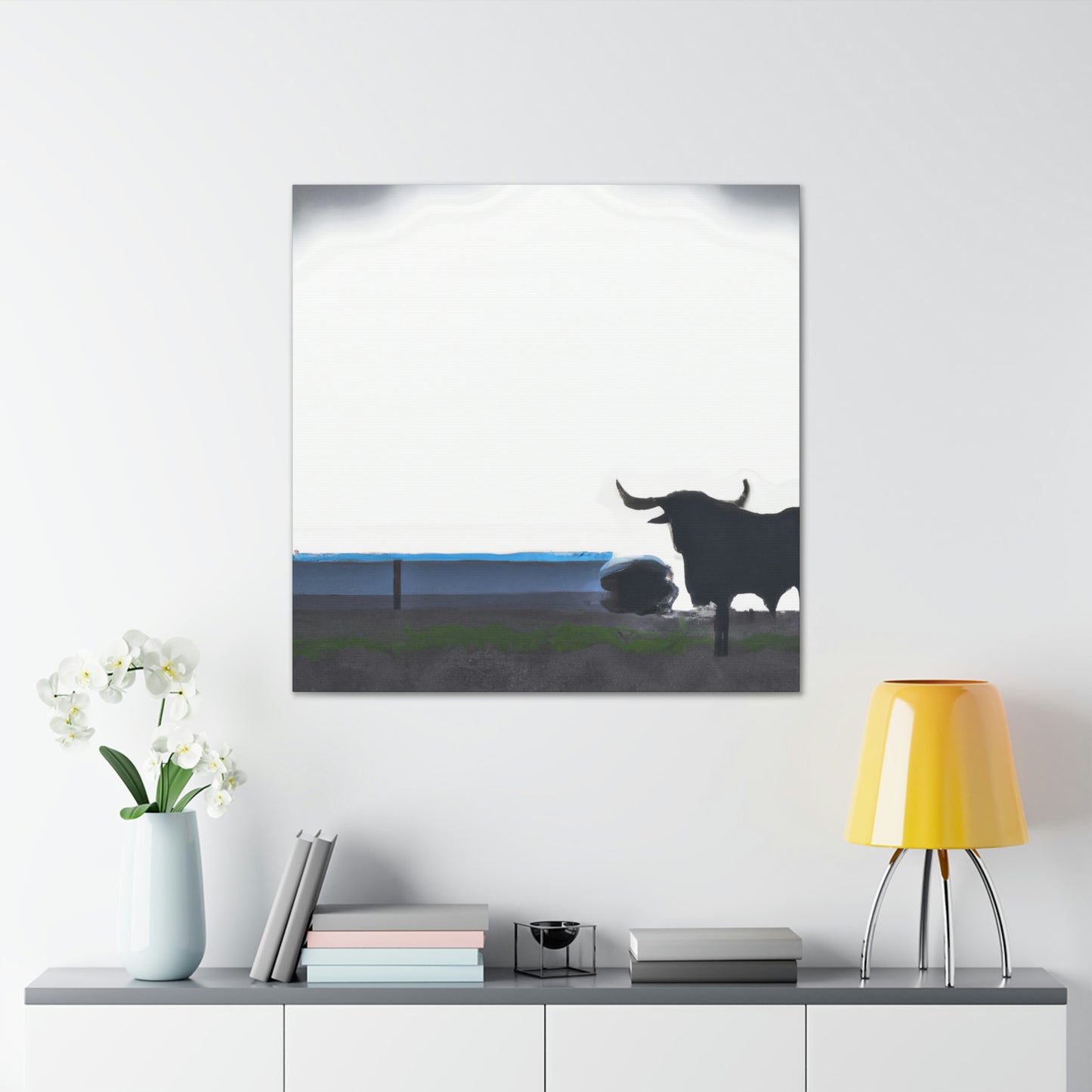 Lone Texas Longhorn - Canvas