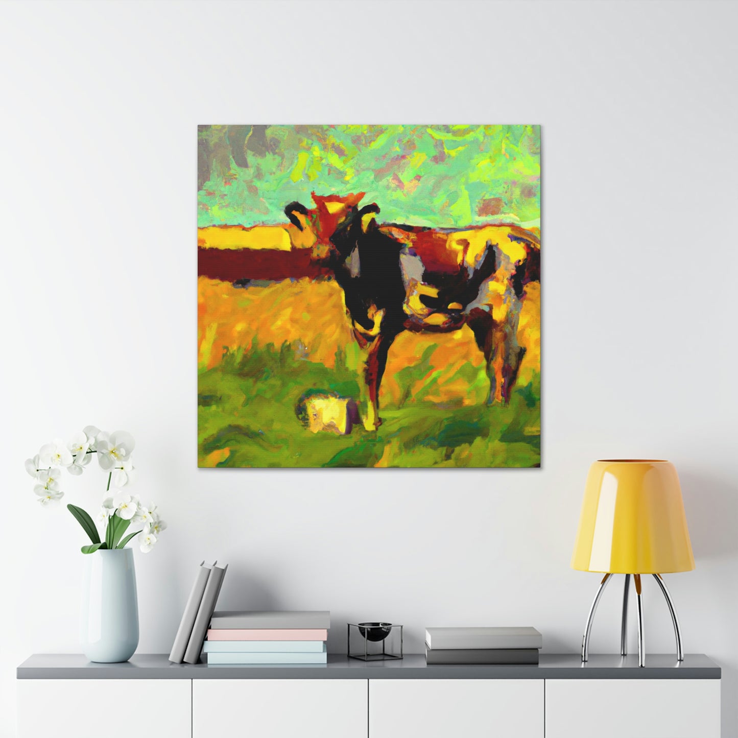 Jersey Cow Expressionism - Canvas