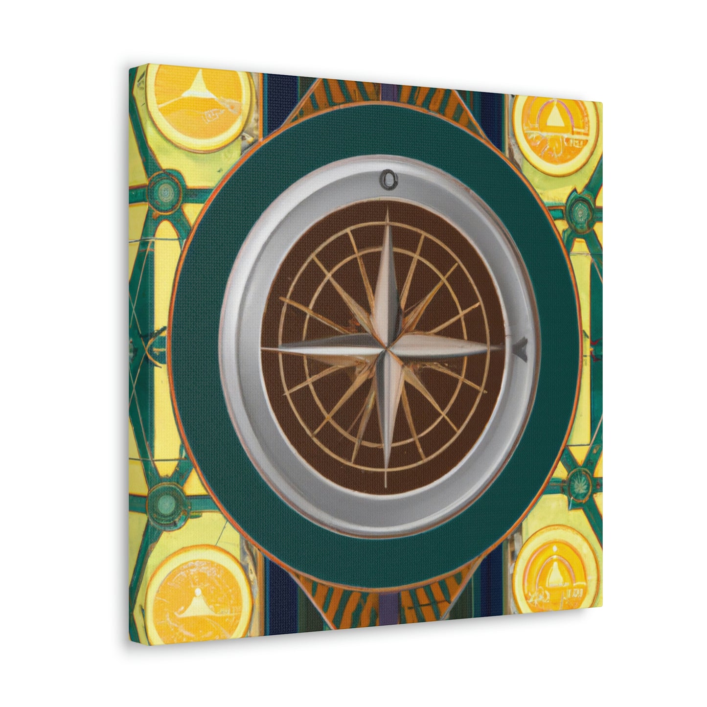 Vibrant Deco Compass - Canvas