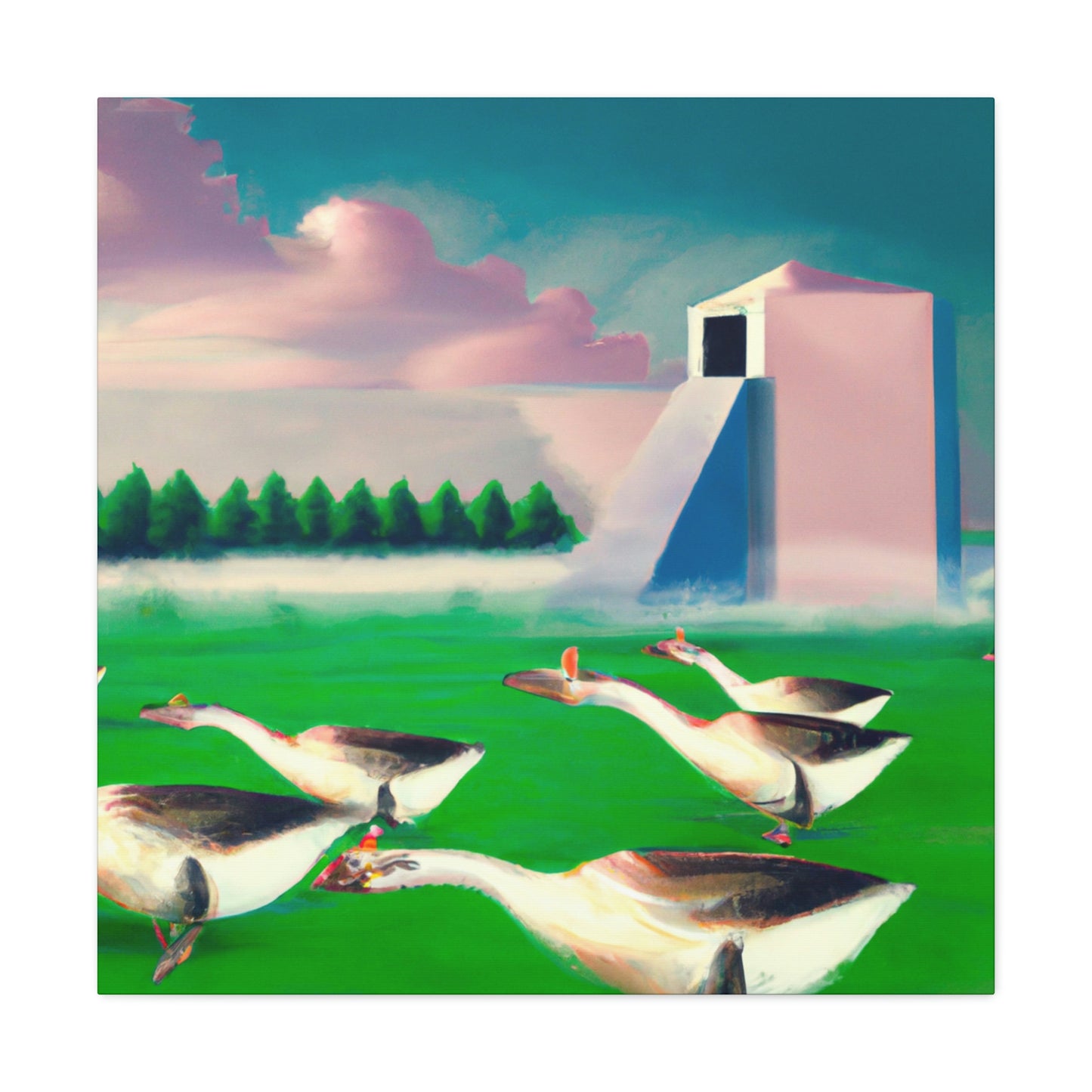 "Geese in the Water" - Canvas