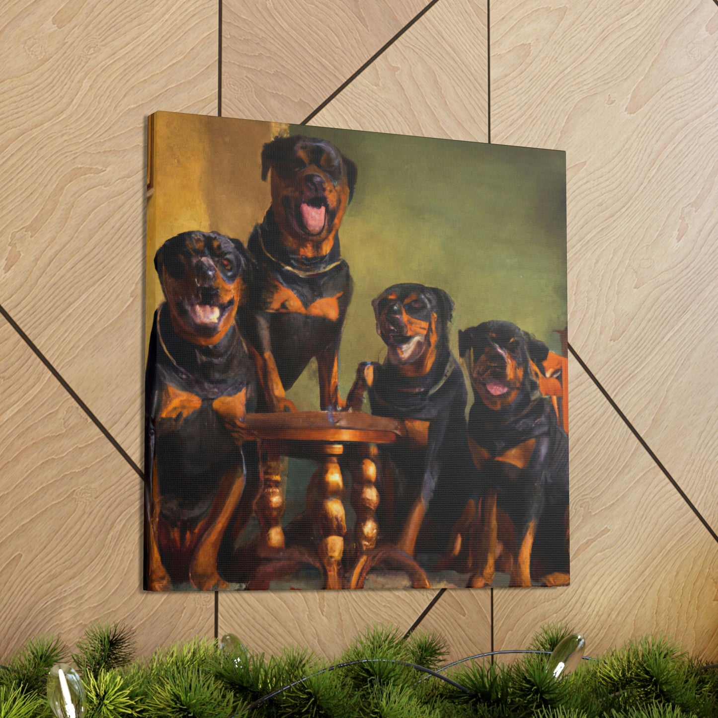 A Rottweiler's Regard - Canvas