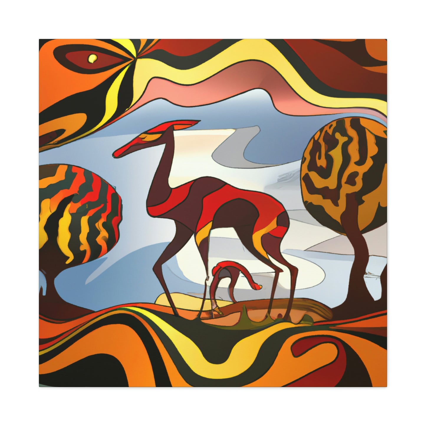 "Antelope in Art Deco" - Canvas