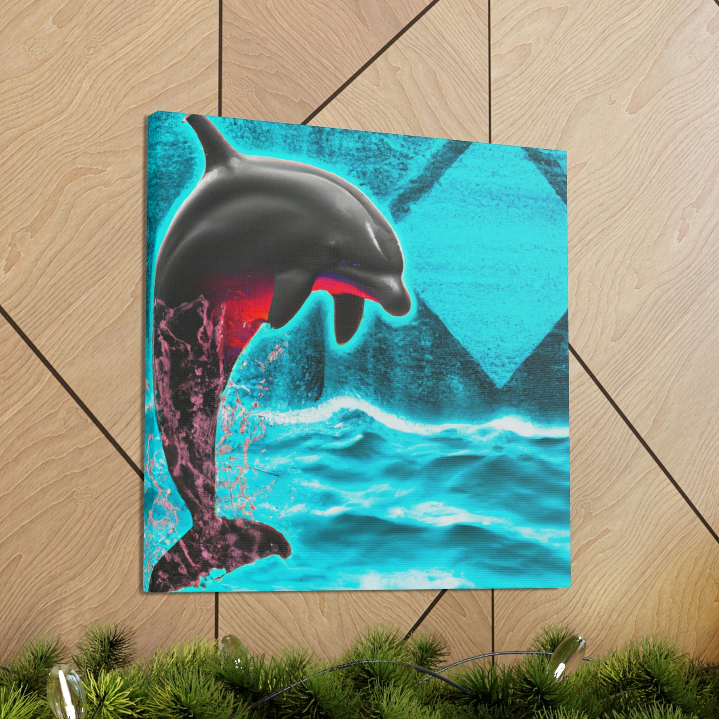 Dancing Dolphin Splash - Canvas