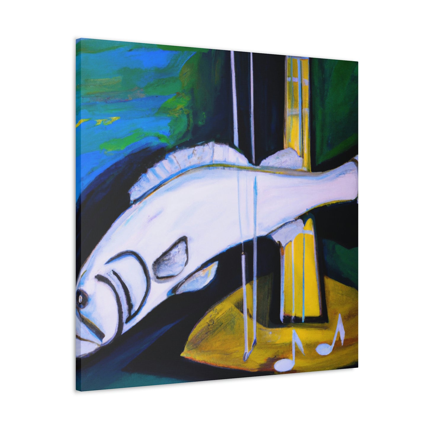 Bass in Abstracted Form - Canvas