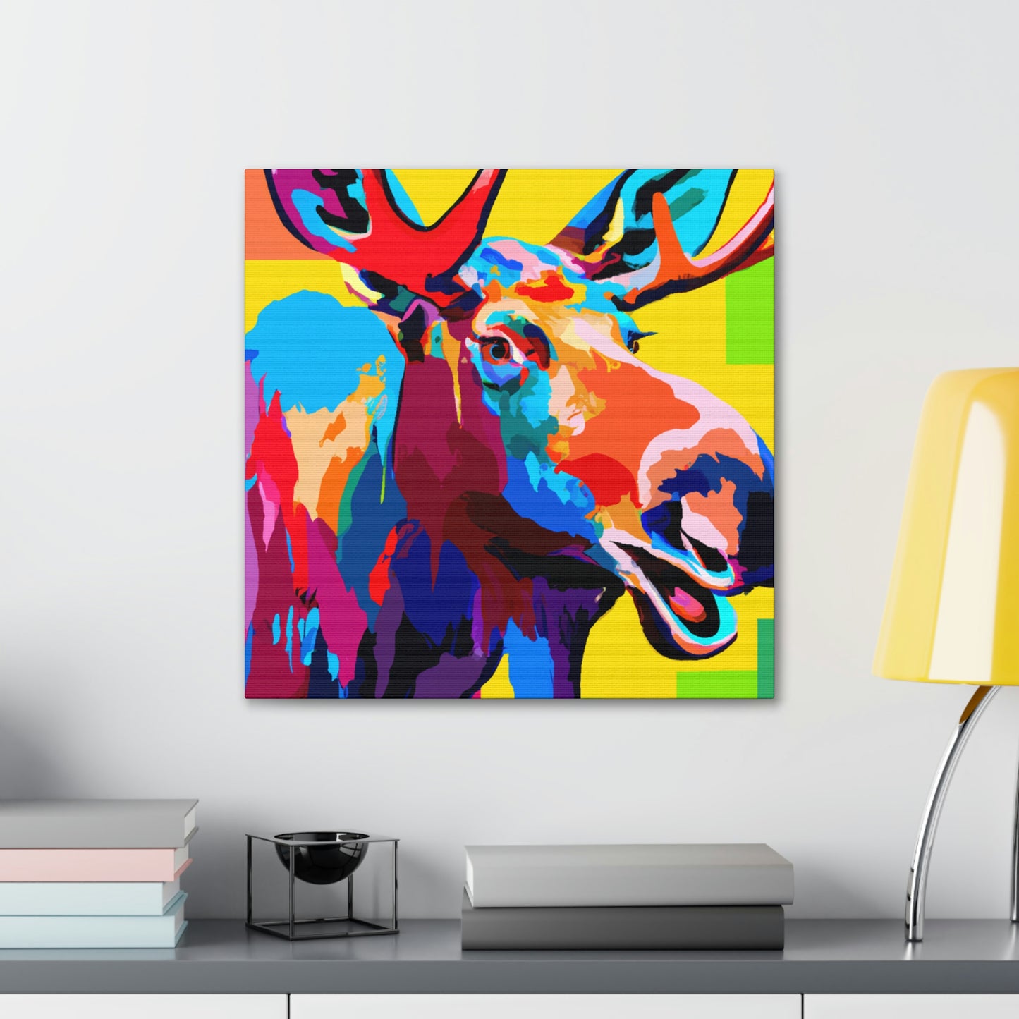 "Moose in Pop Art" - Canvas