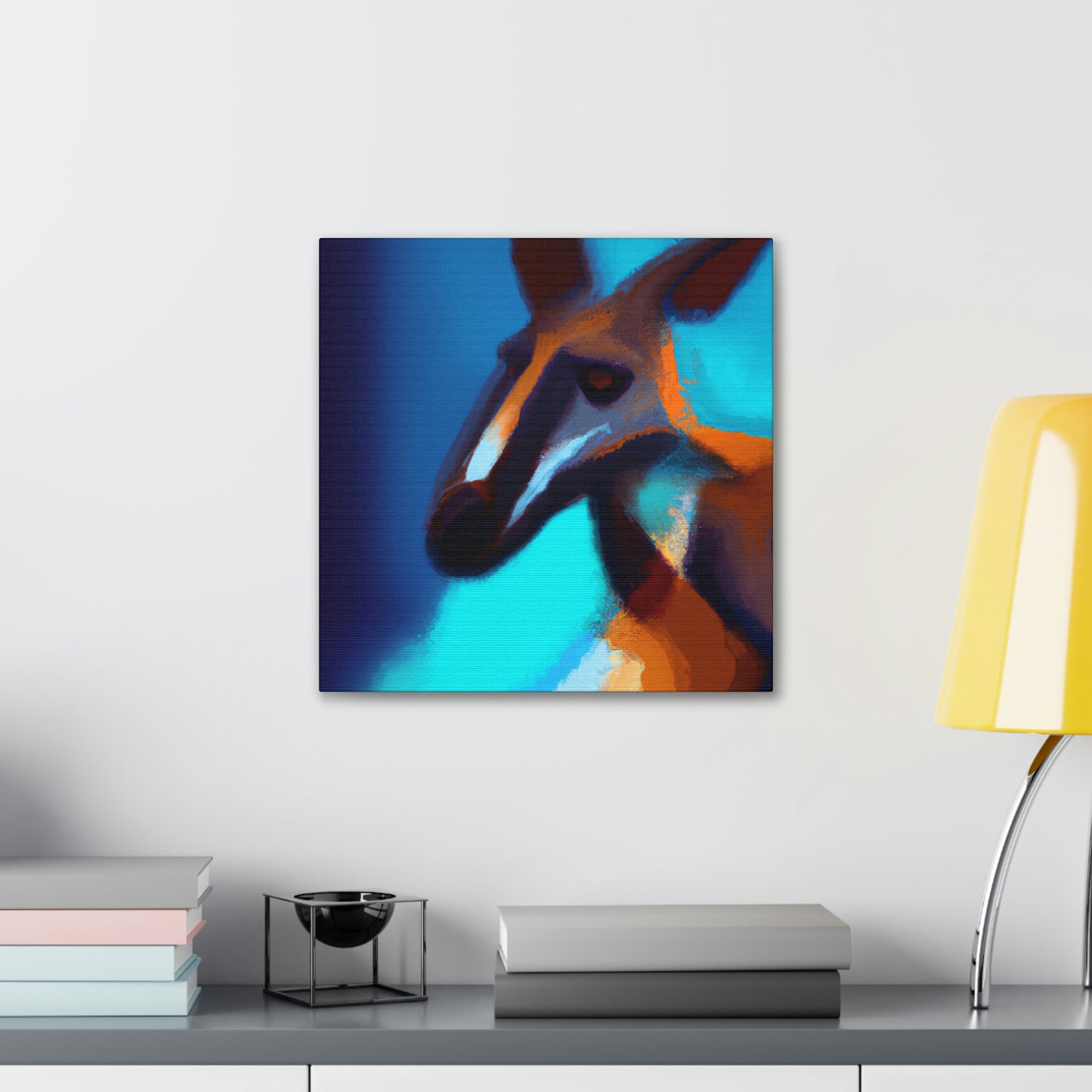 Kangaroo in Abstract - Canvas