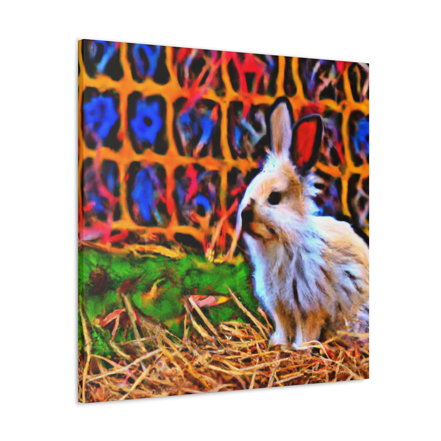 Rabbit in Digital Dreams - Canvas