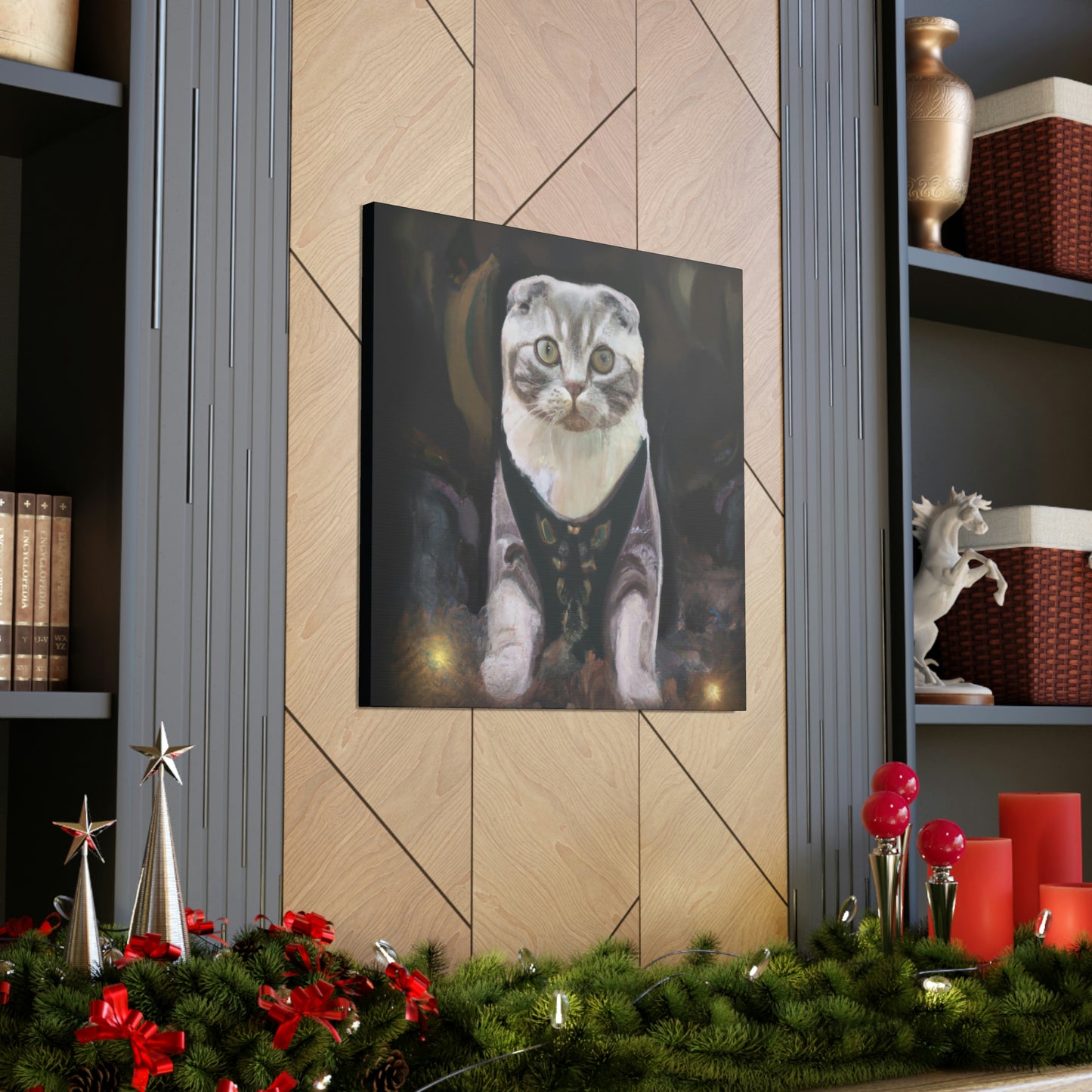 Feline Art Deco Splendor - Canvas