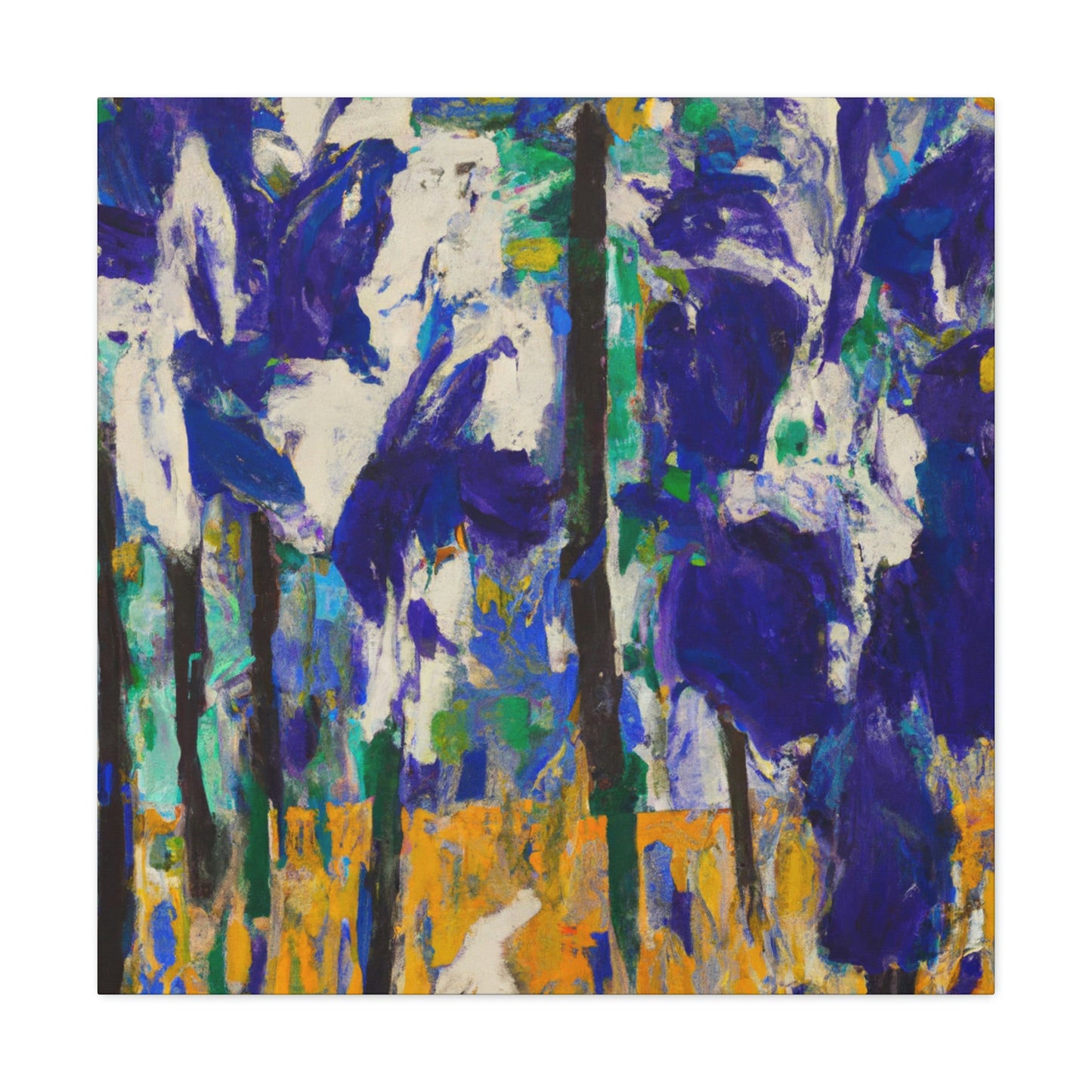 "Iris in Abstraction". - Canvas