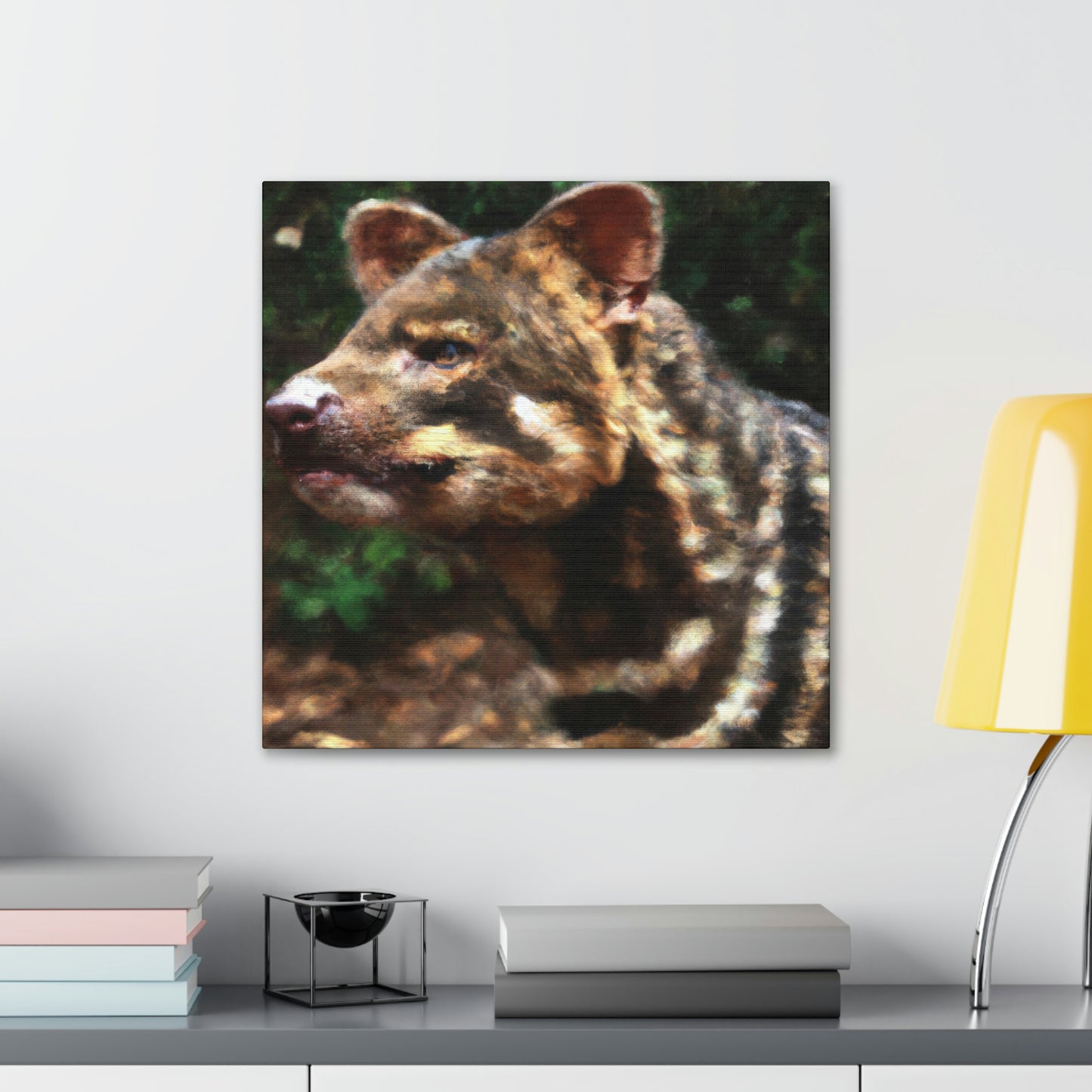 Tasmanian Tiger Pointillism - Canvas