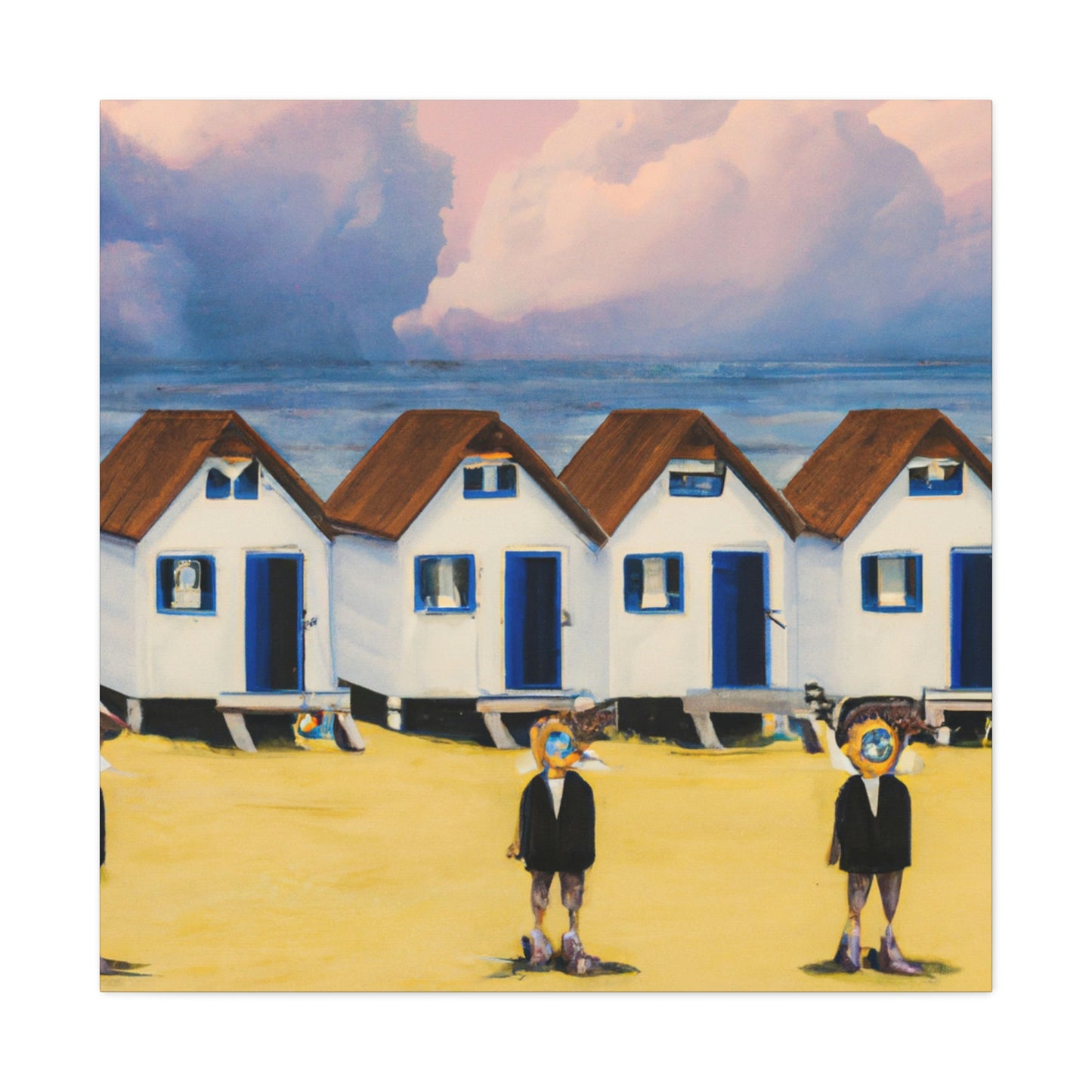 Surreal Seaside Cottages - Canvas