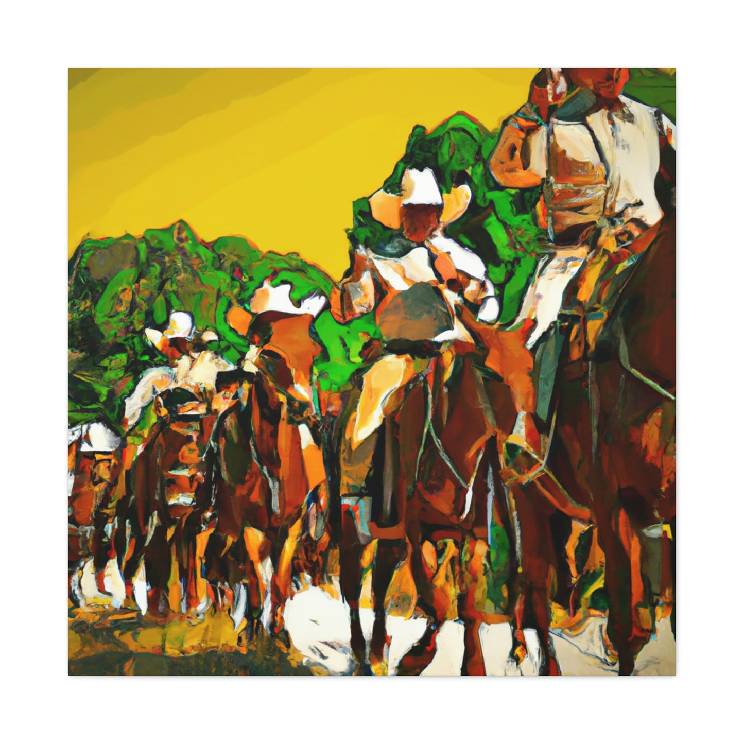 Herding the Cattle Sunrise - Canvas