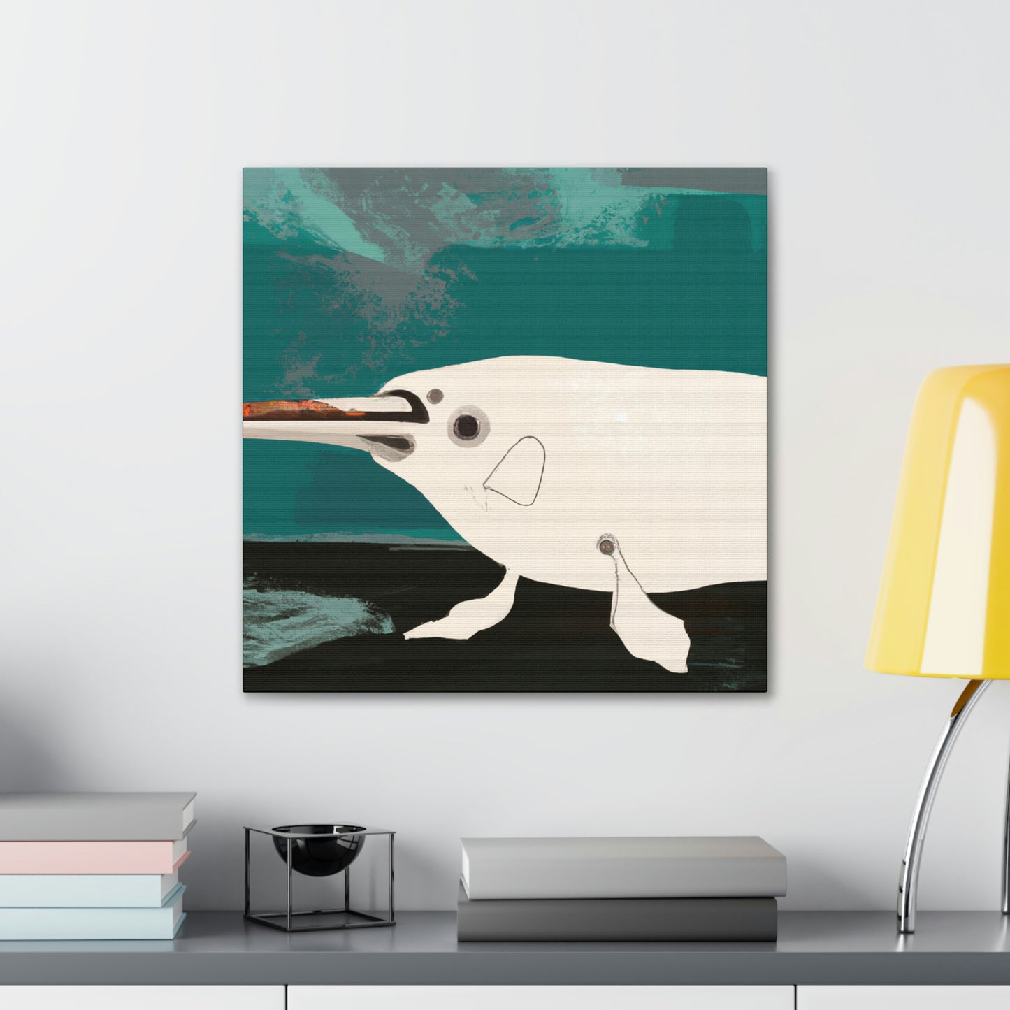 "Narwhal Dreaming Blue" - Canvas