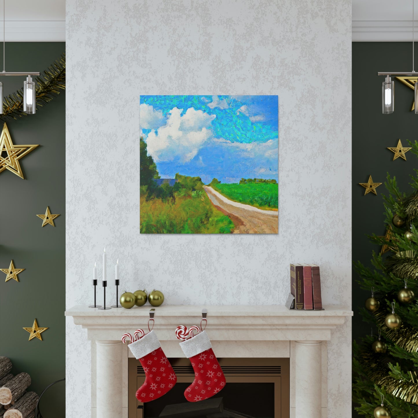 "Country Road Sunset View" - Canvas