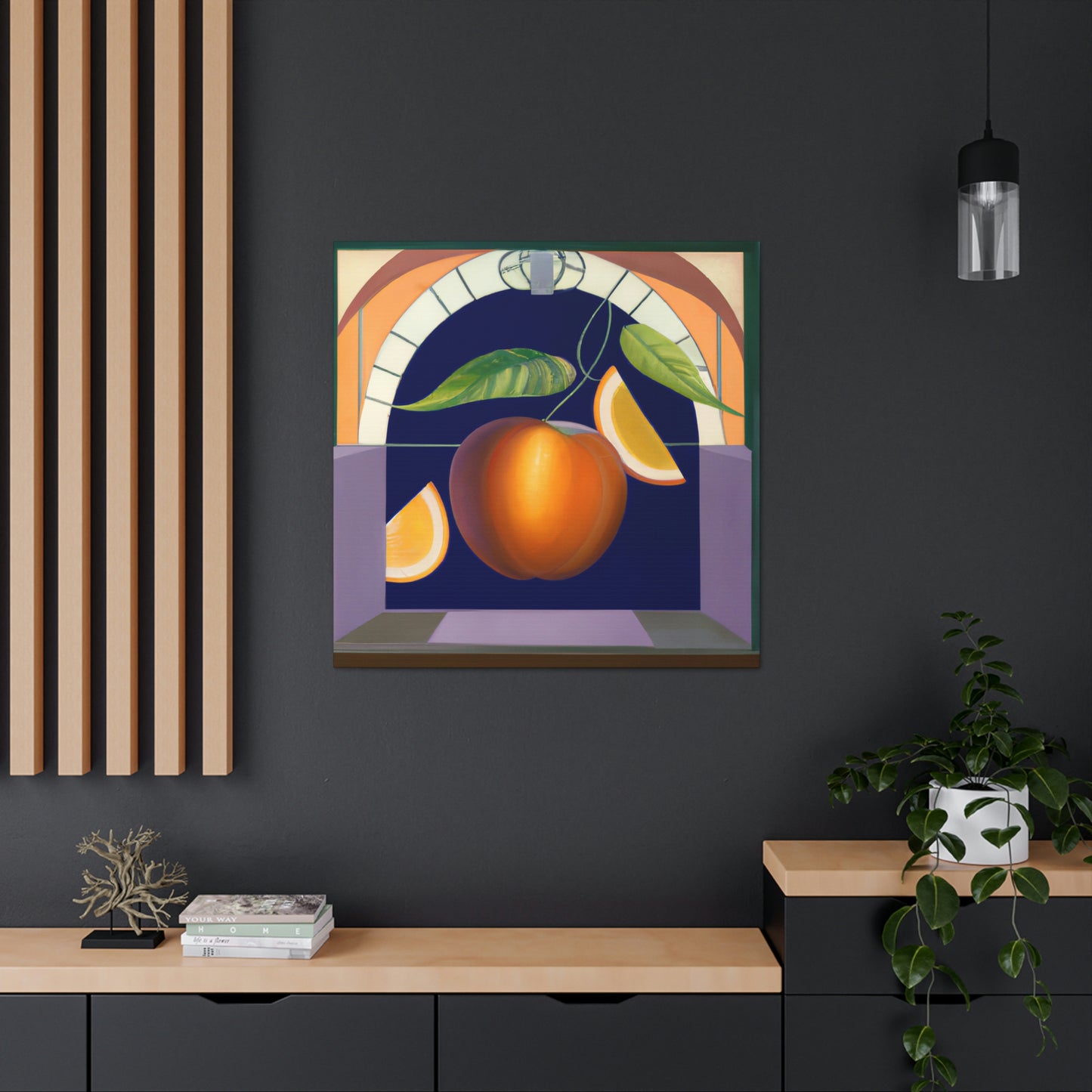 "Lush Art Deco Fruit" - Canvas