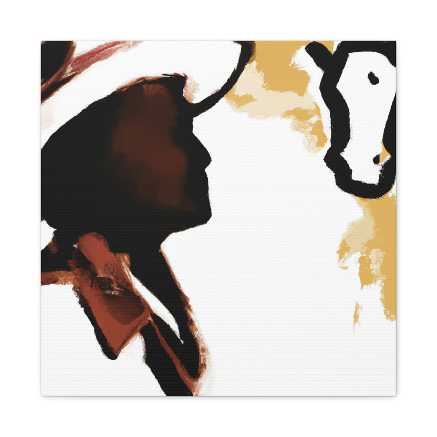 "Cowhide Covered Canvas" - Canvas