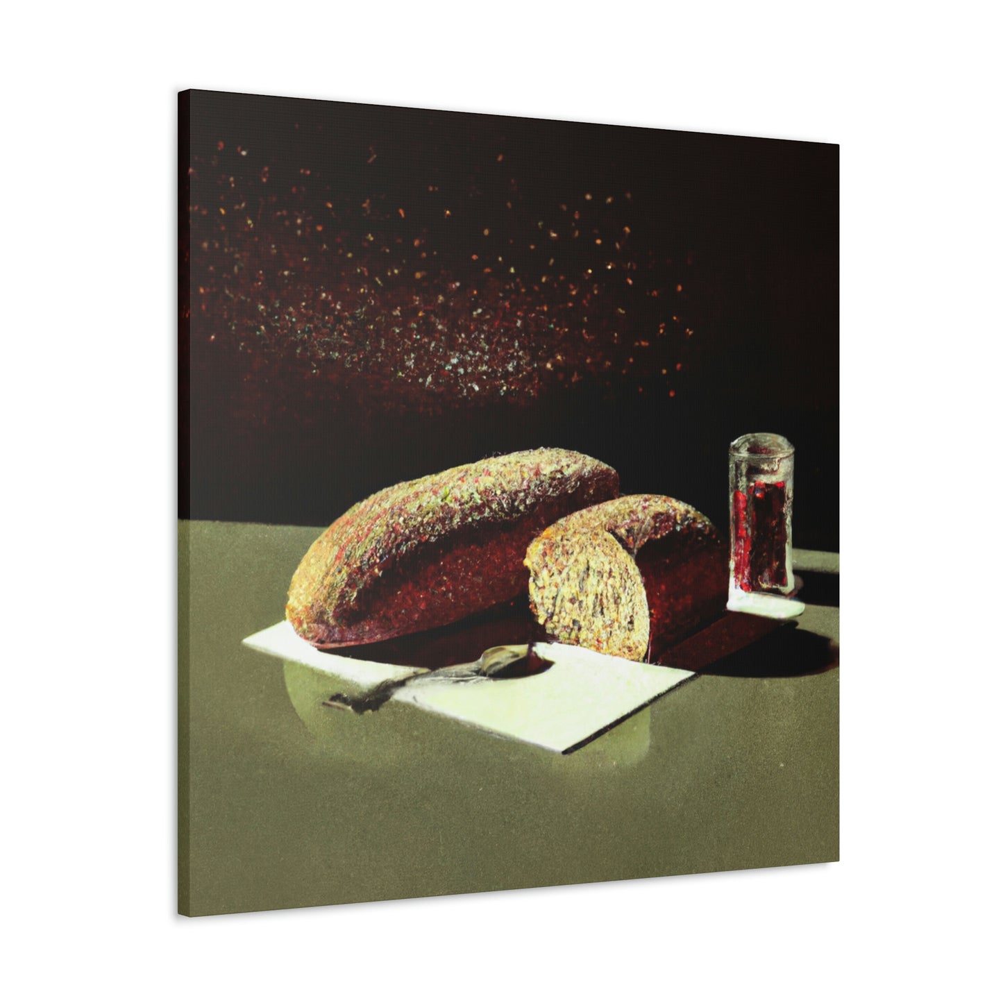 Bread in Pointillism - Canvas