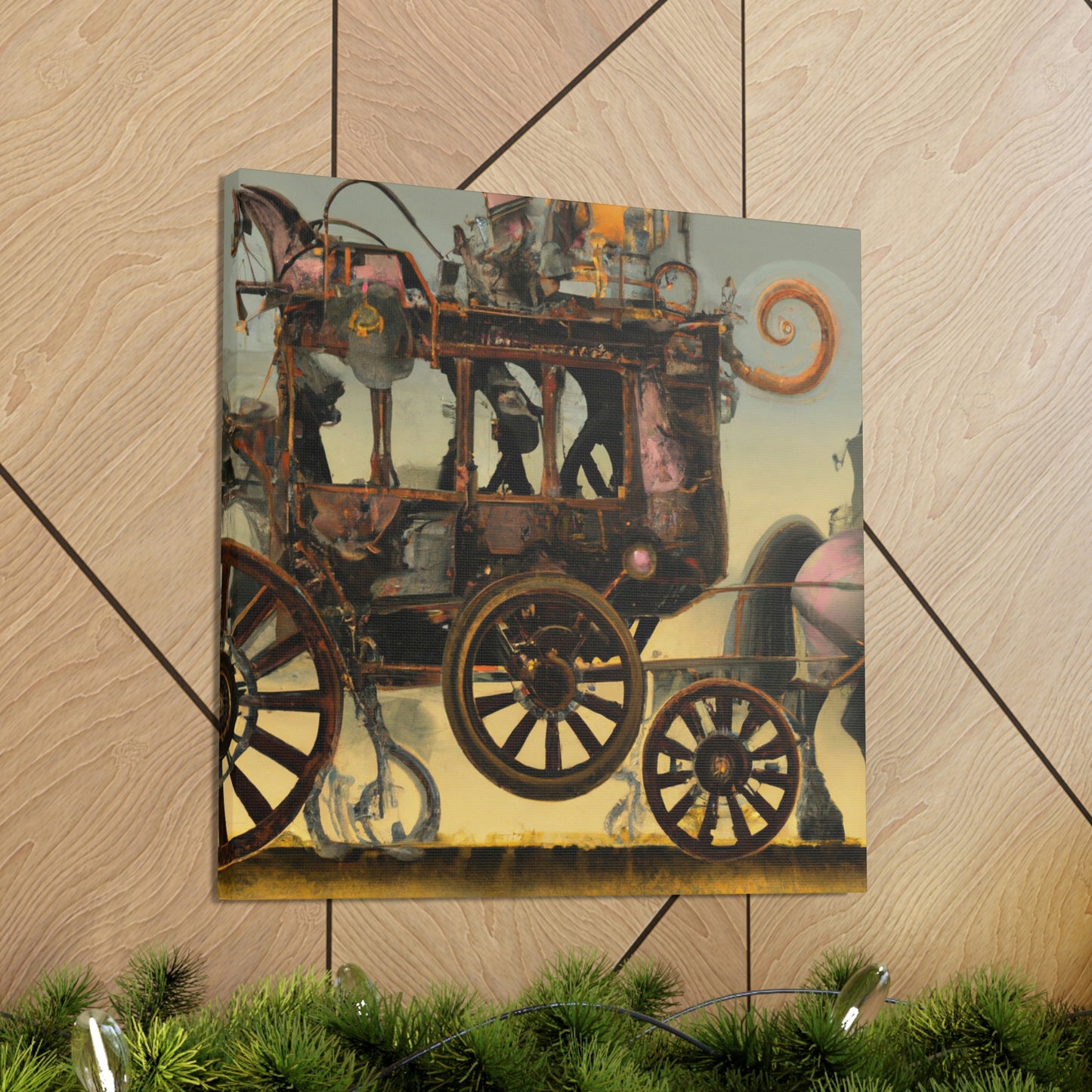 "Steam Horse-Drawn Carriage" - Canvas