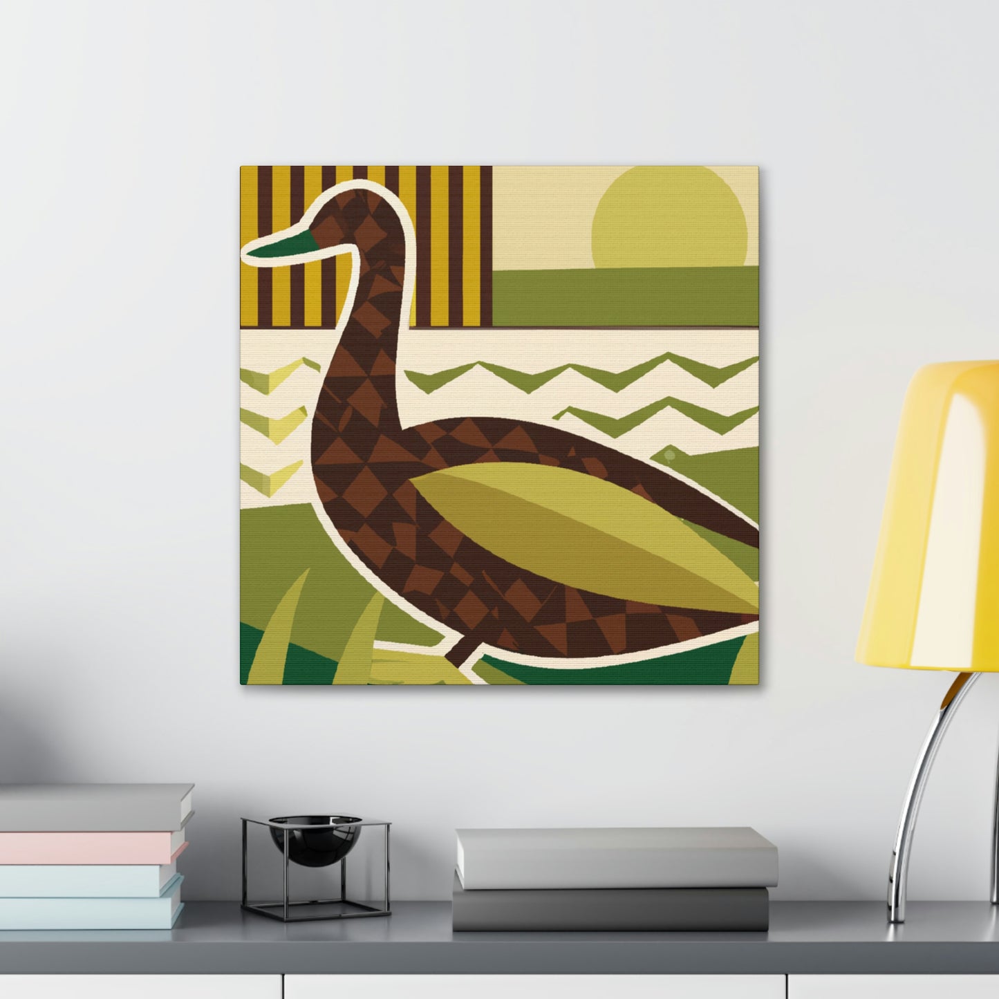 "A Quacking Art Deco" - Canvas