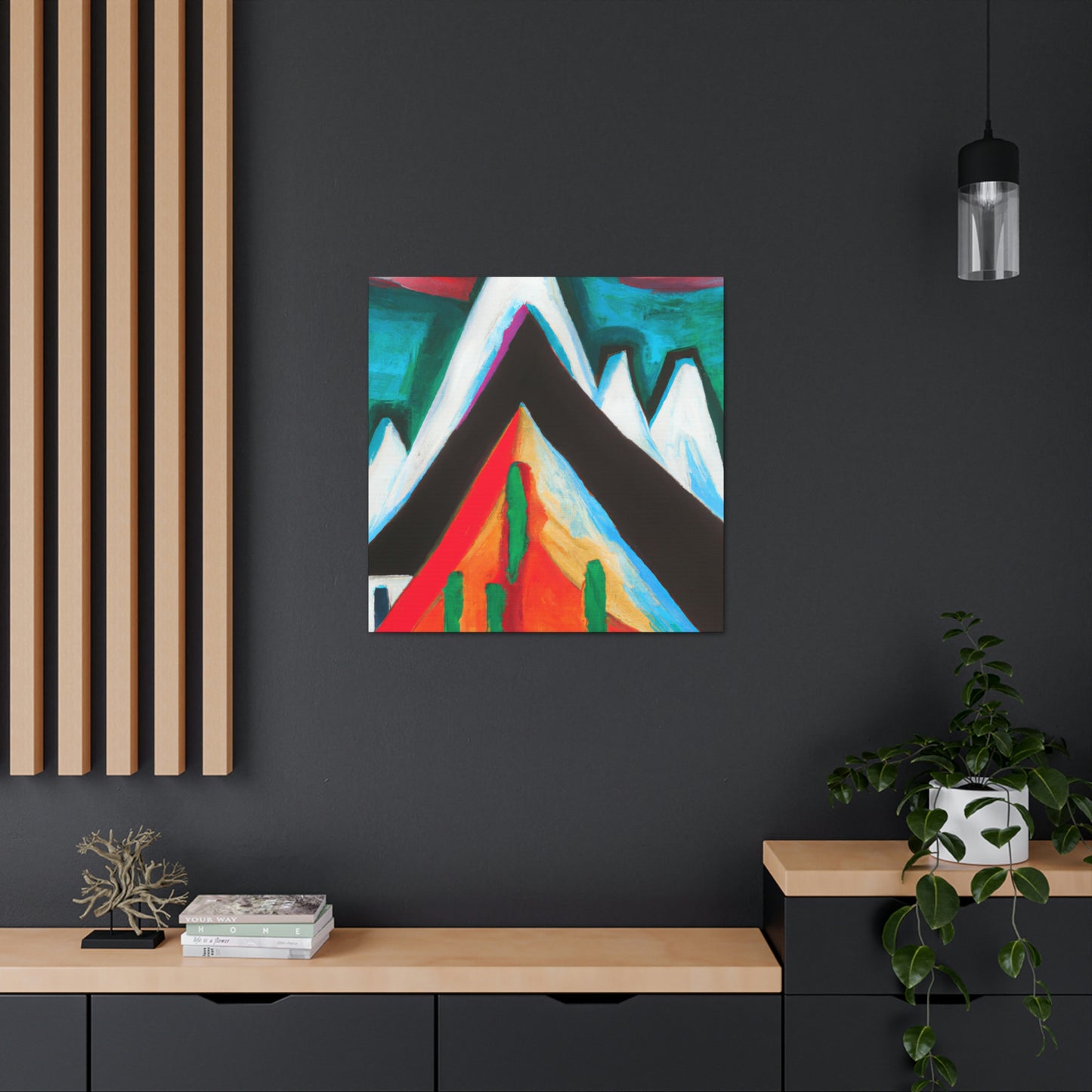 Mountain Abstract Expressionism - Canvas