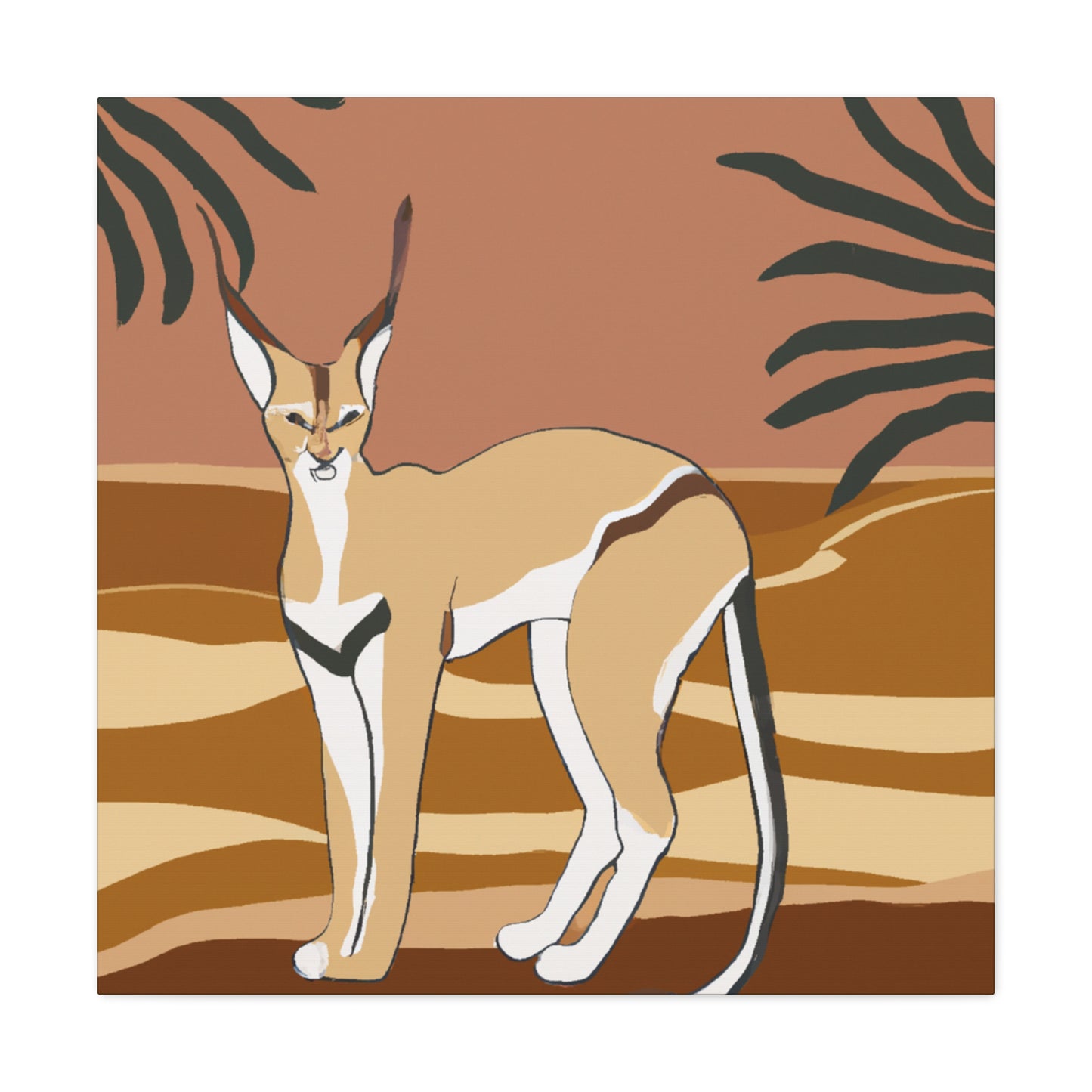 "Caracal's Deco Dream" - Canvas