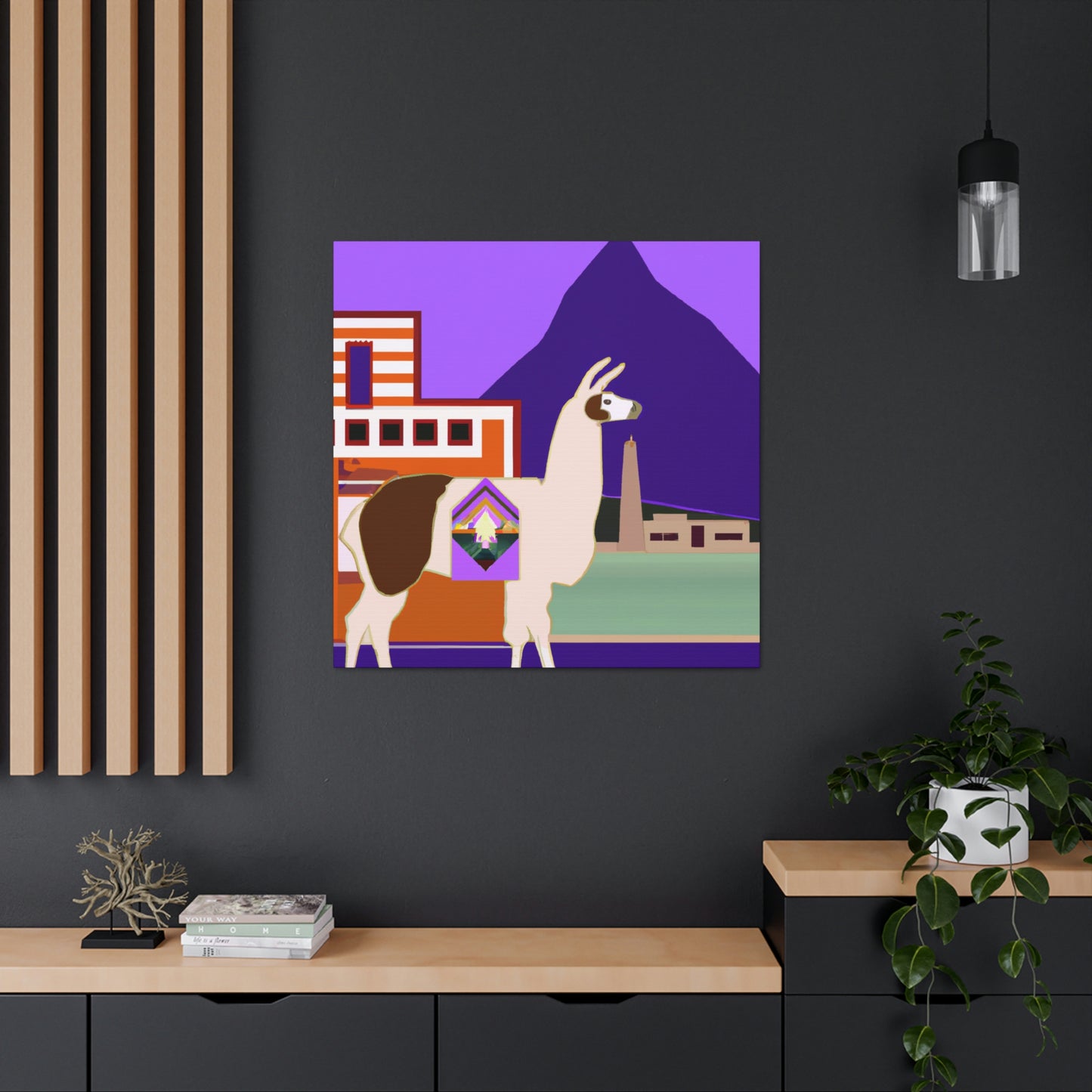 Llama Art Deco Splendor - Canvas